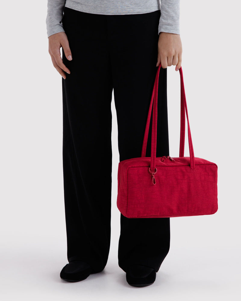 Nylon Bowler Bag, Cherry