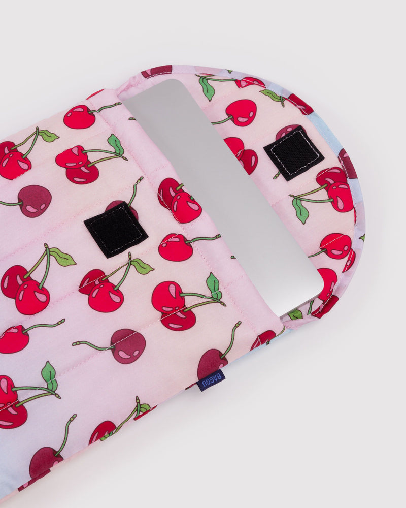 Puffy Laptop Sleeve 13"/14", Cherries
