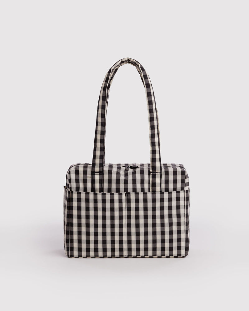 Everyday Cloud Bag, Black and Cream Gingham