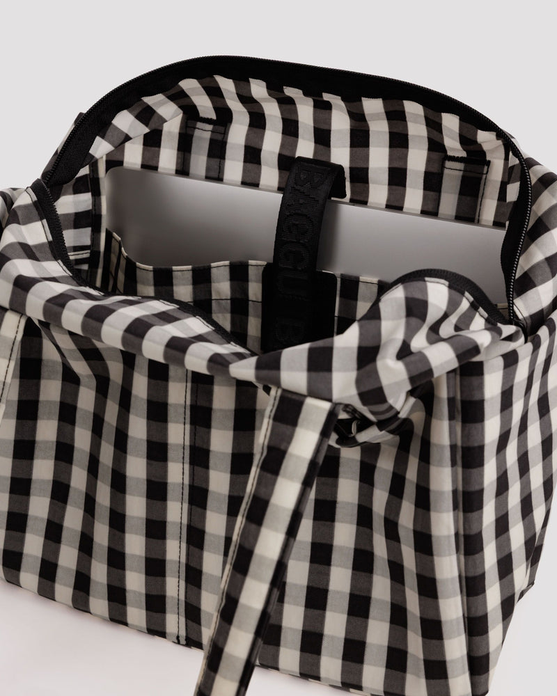 Everyday Cloud Bag, Black and Cream Gingham