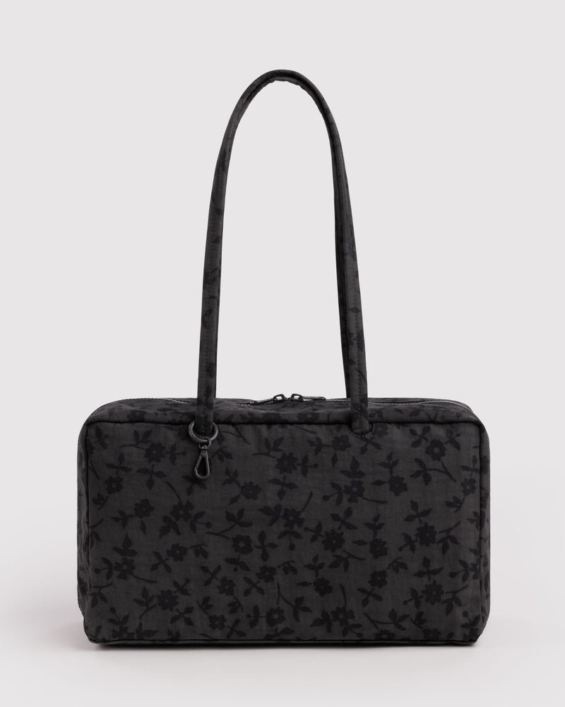 Medium Bowler Bag, Charcoal Ditsy Floral