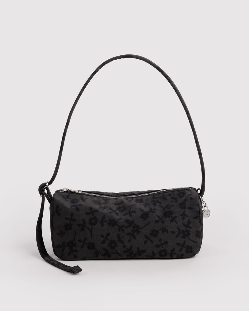 Nylon Loaf Bag, Charcoal Ditsy Floral