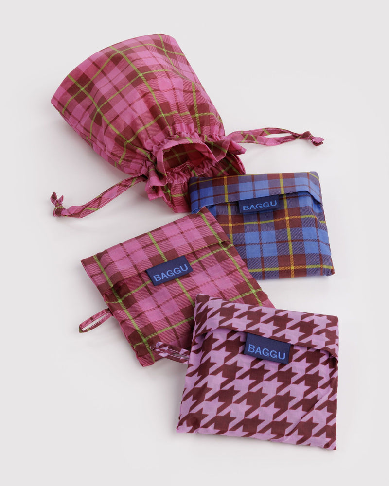 Standard Baggu Set of 3, Check Mix