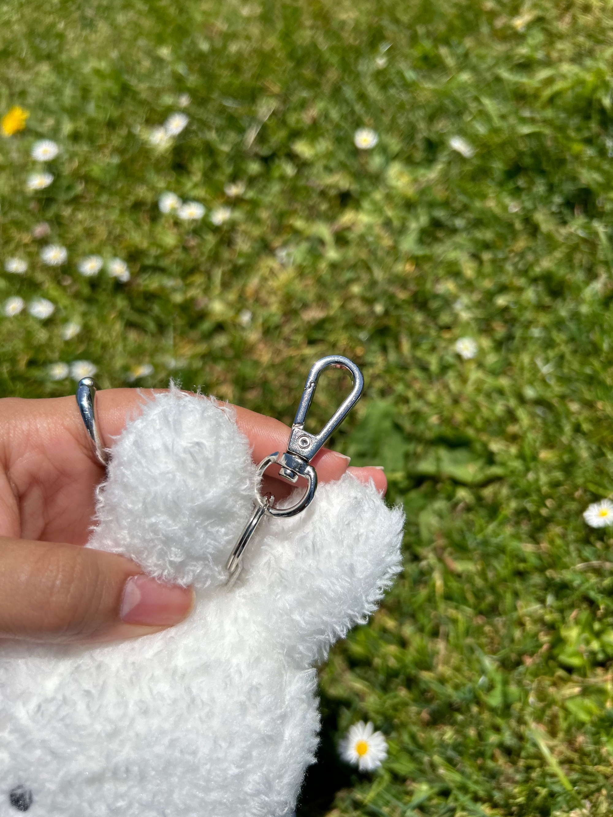 Miffy Sitting Fluffy Plush Keychain