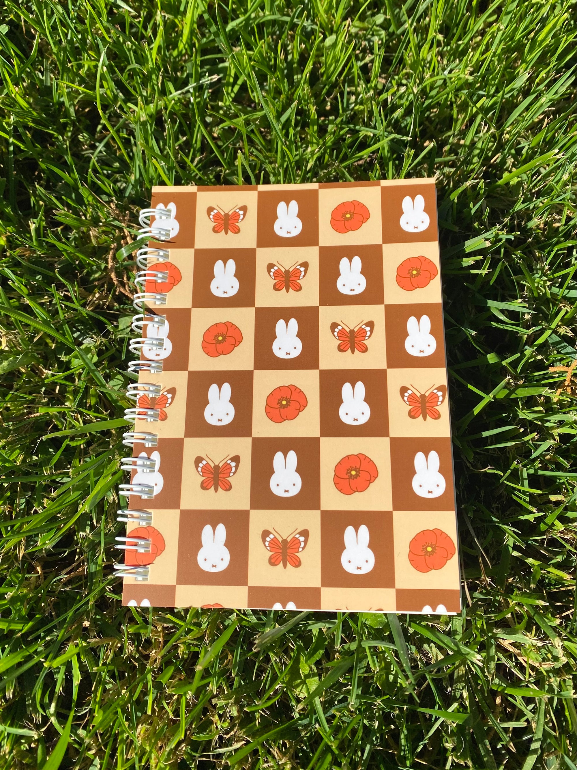 Miffy Poppy Butterfly Grid Pattern Pocket Notebook