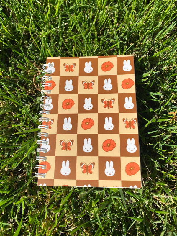 Miffy Poppy Butterfly Grid Pattern Pocket Notebook