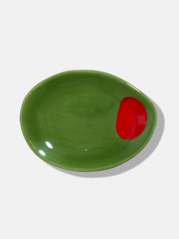Ceramic Trinket Tray, Olive