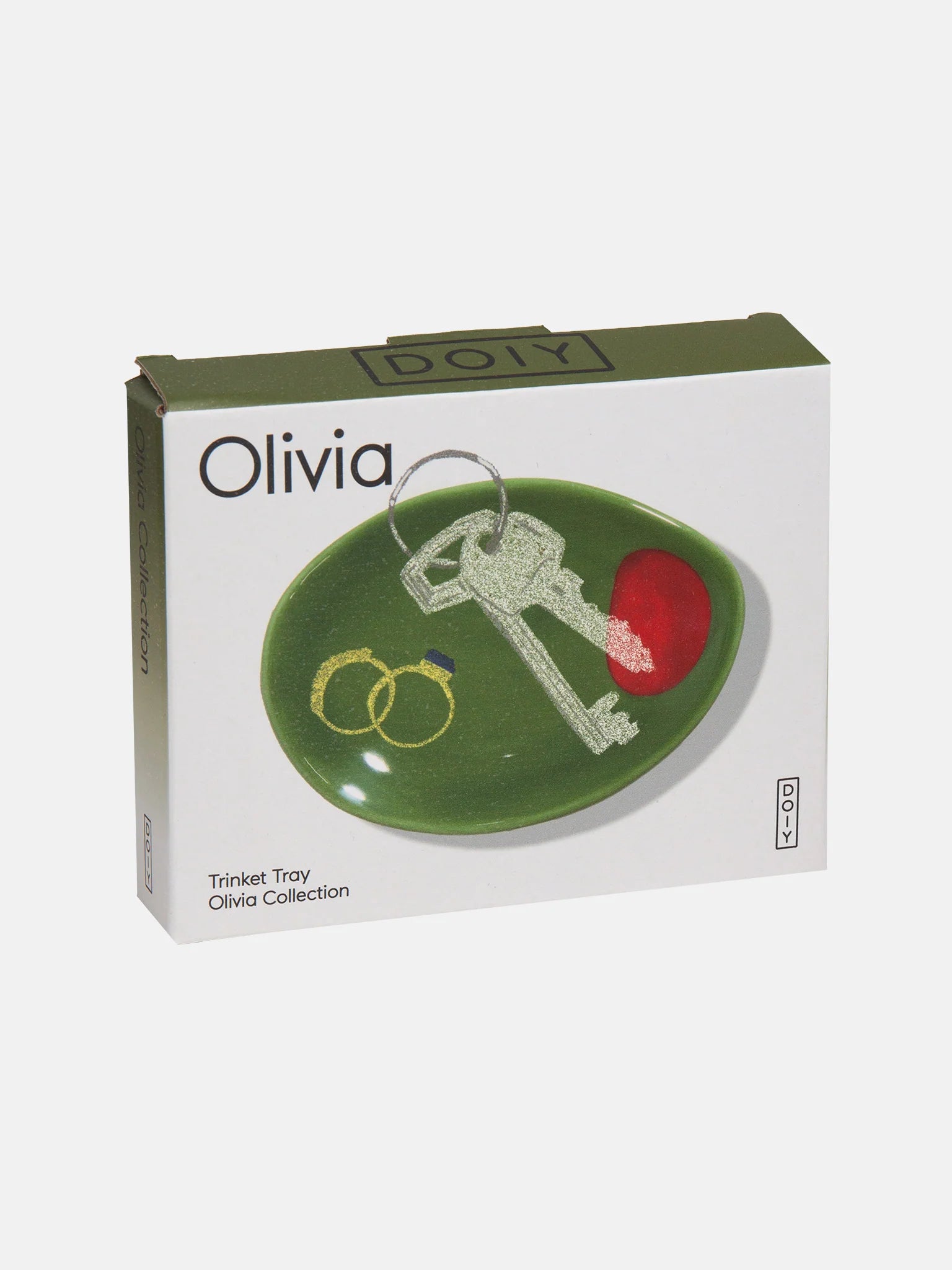 Ceramic Trinket Tray, Olive