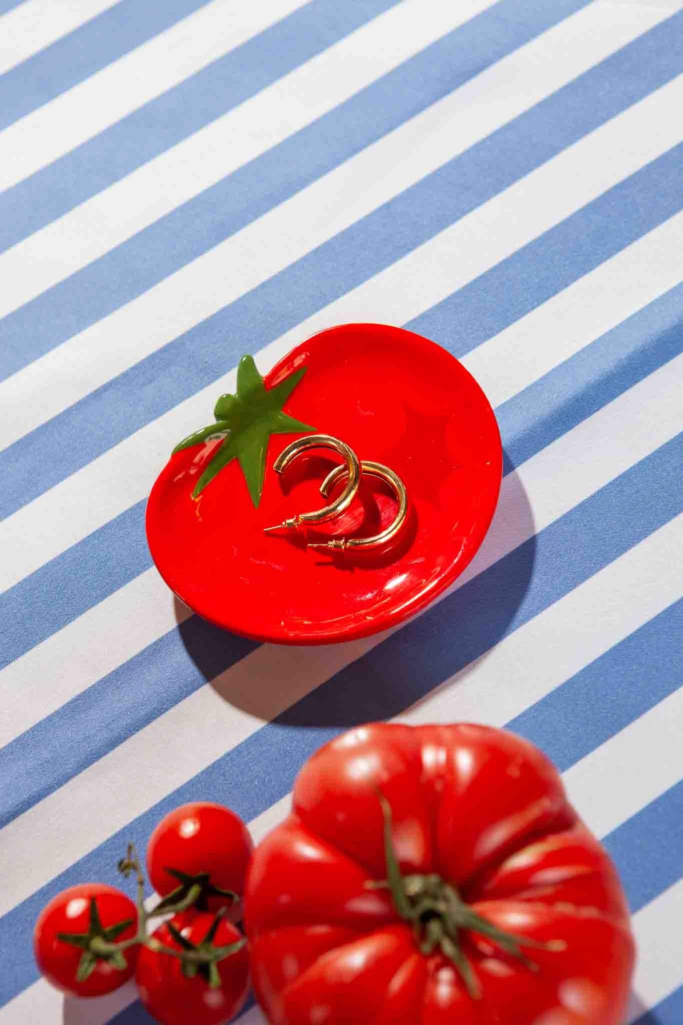 Ceramic Trinket Tray, Tomato