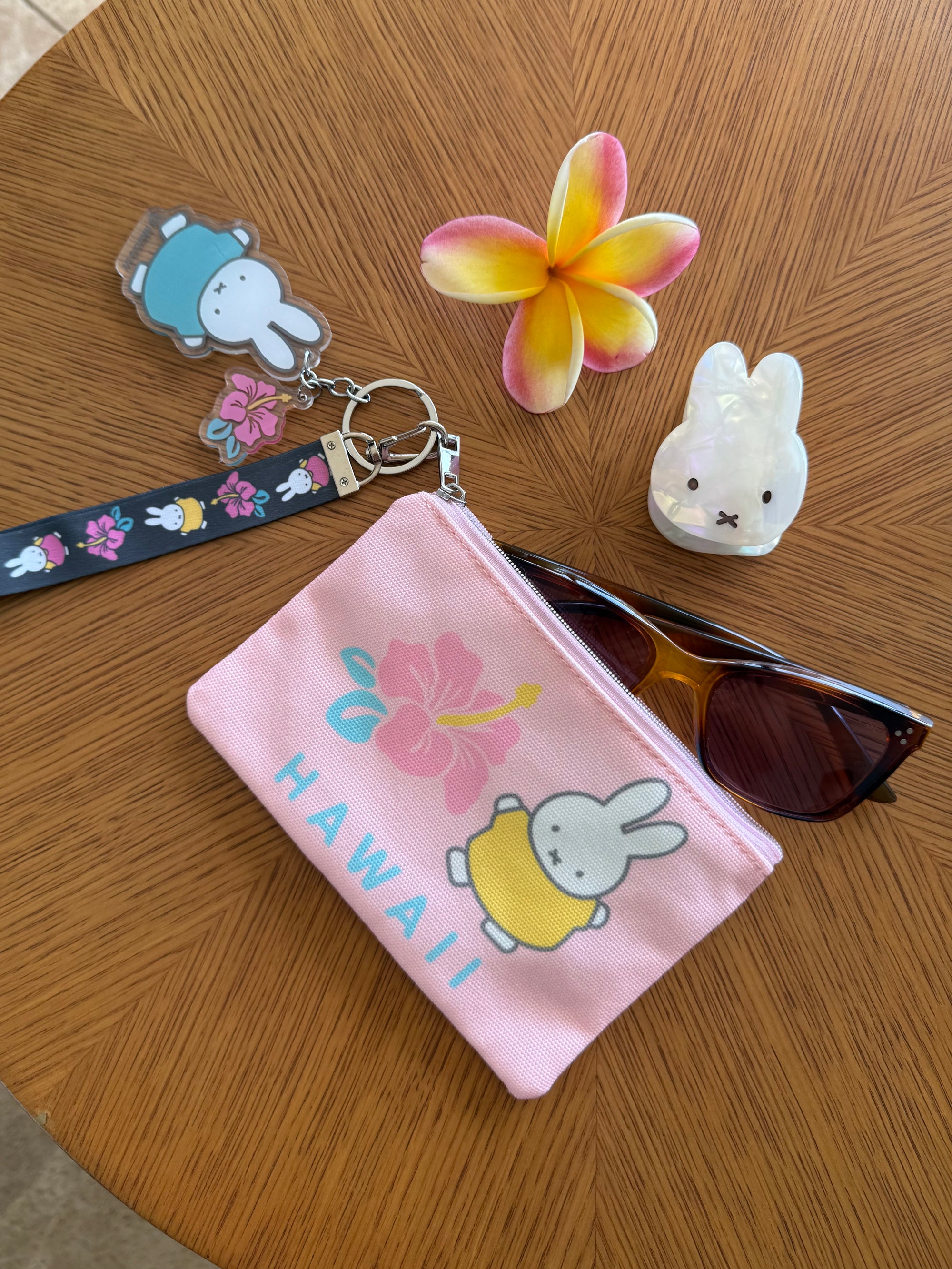 Miffy Spread Aloha Zip Pouches