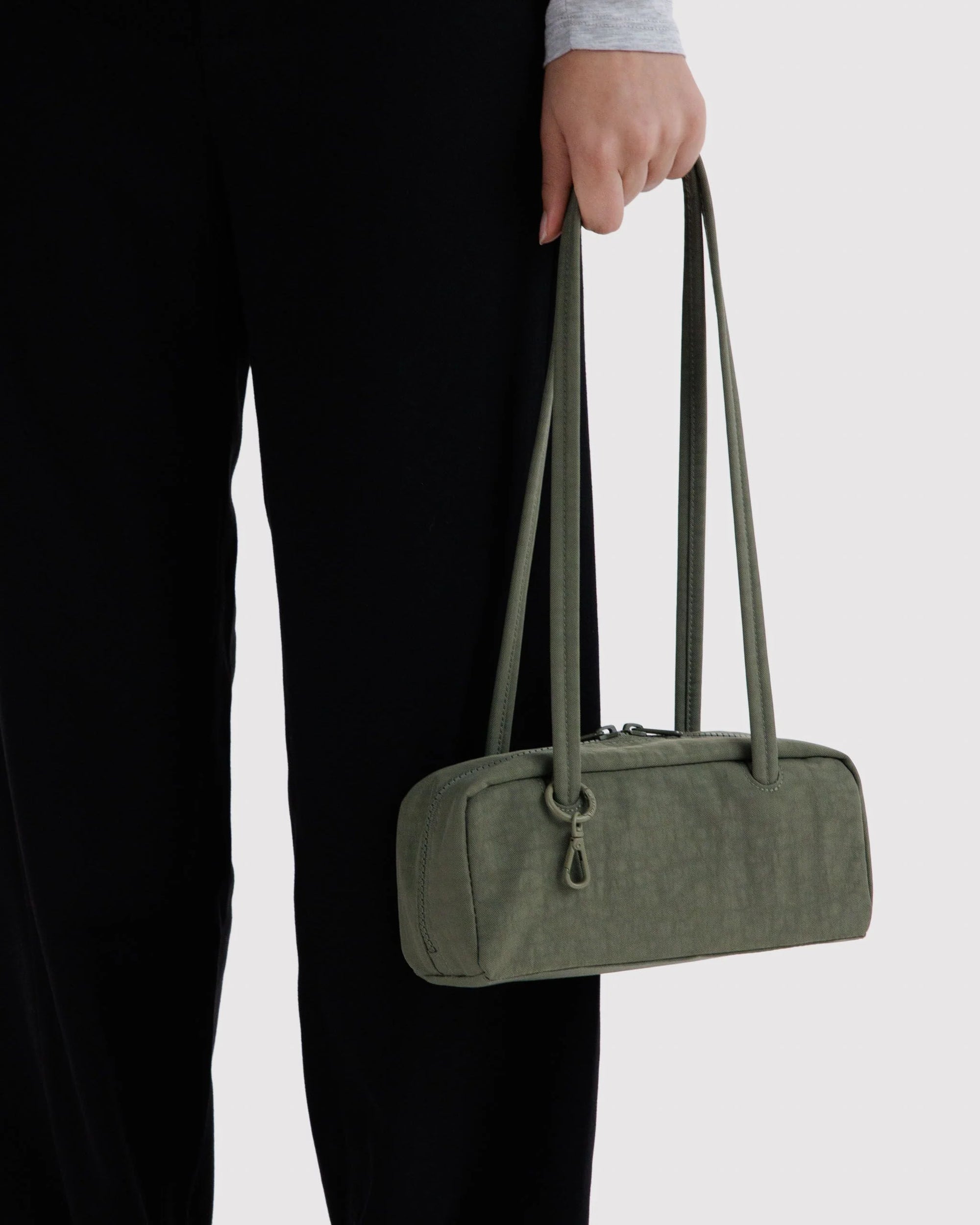 Small Nylon Bowler Bag, Caper