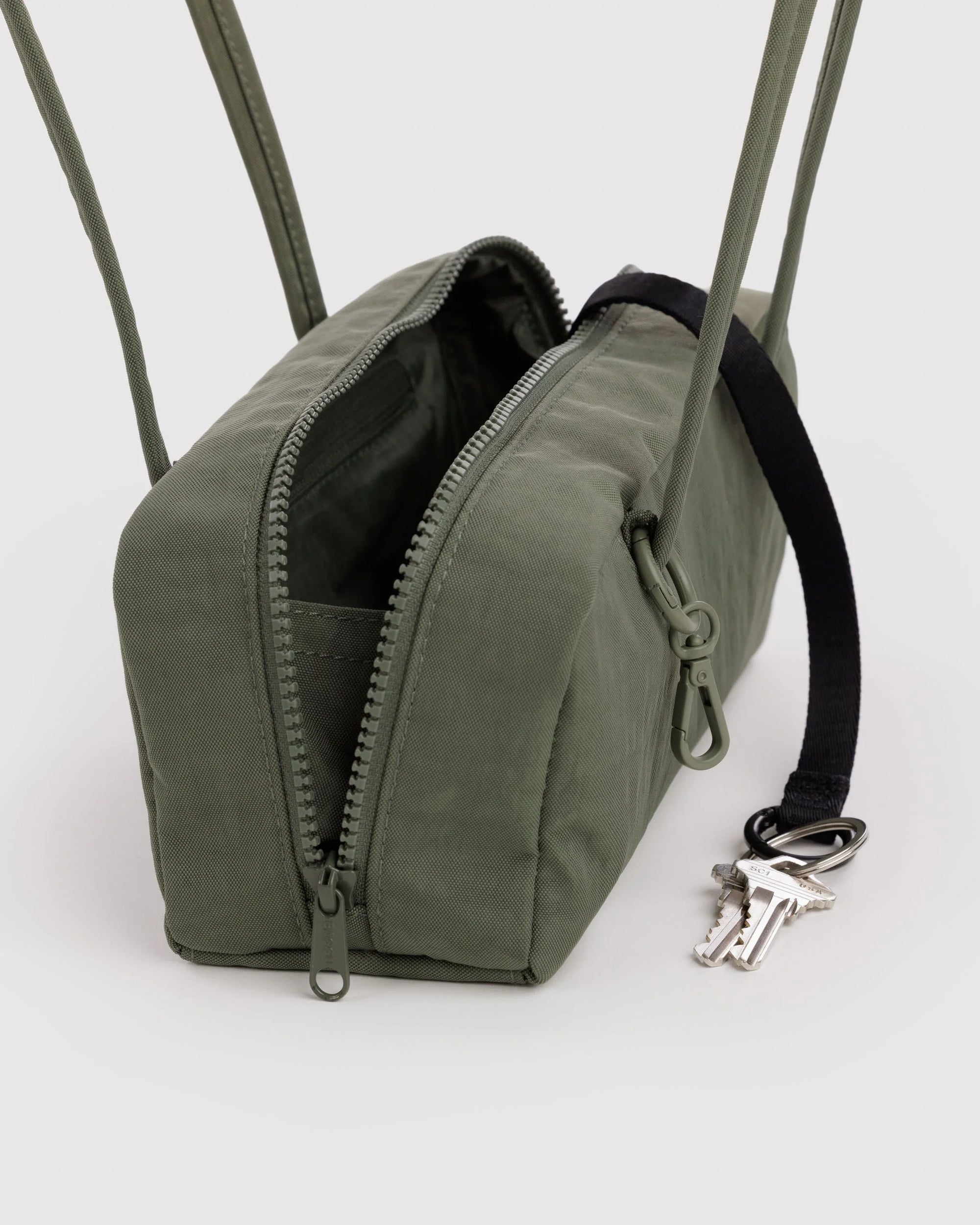 Small Nylon Bowler Bag, Caper