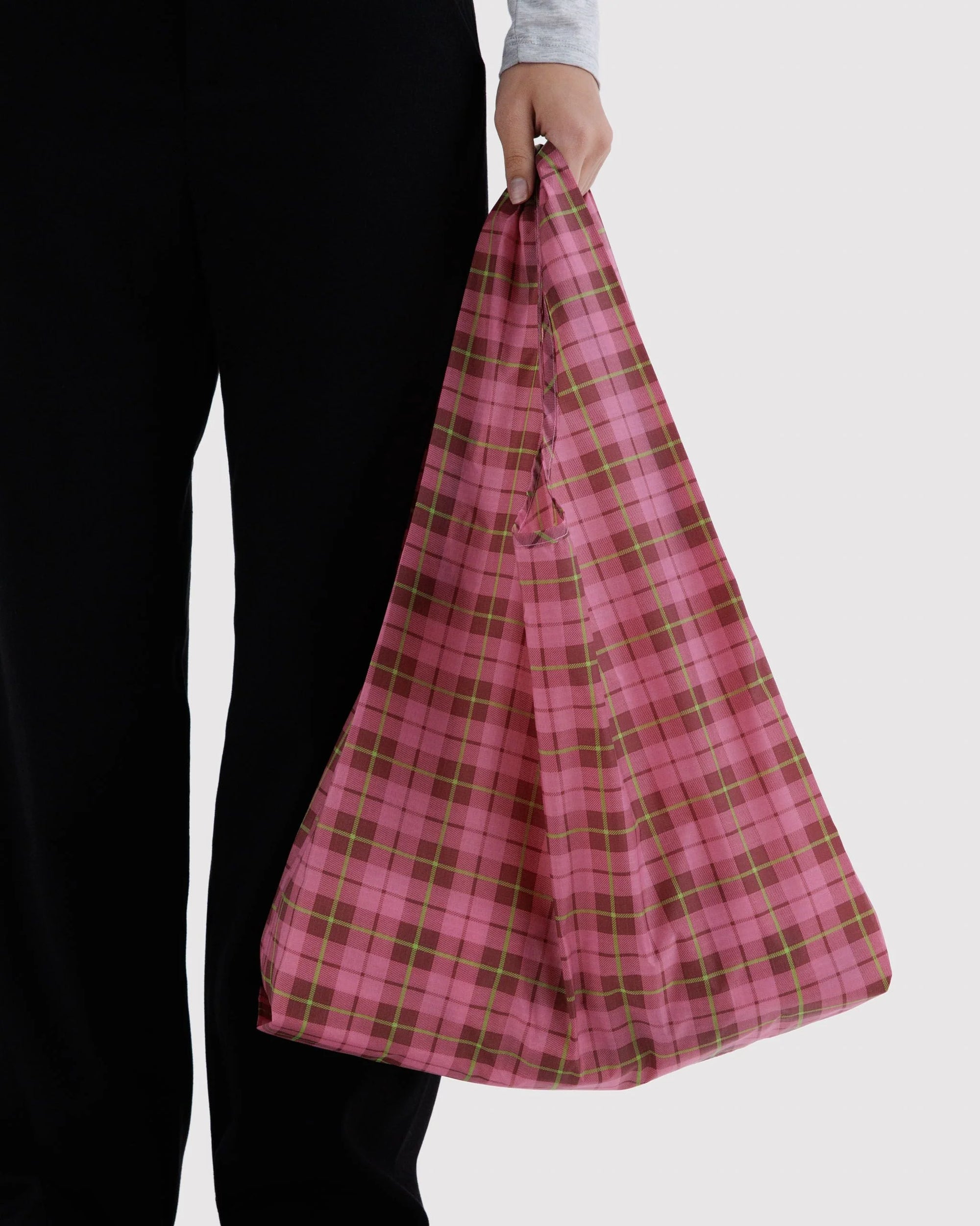 Standard Baggu, Azalea Pink Tartan