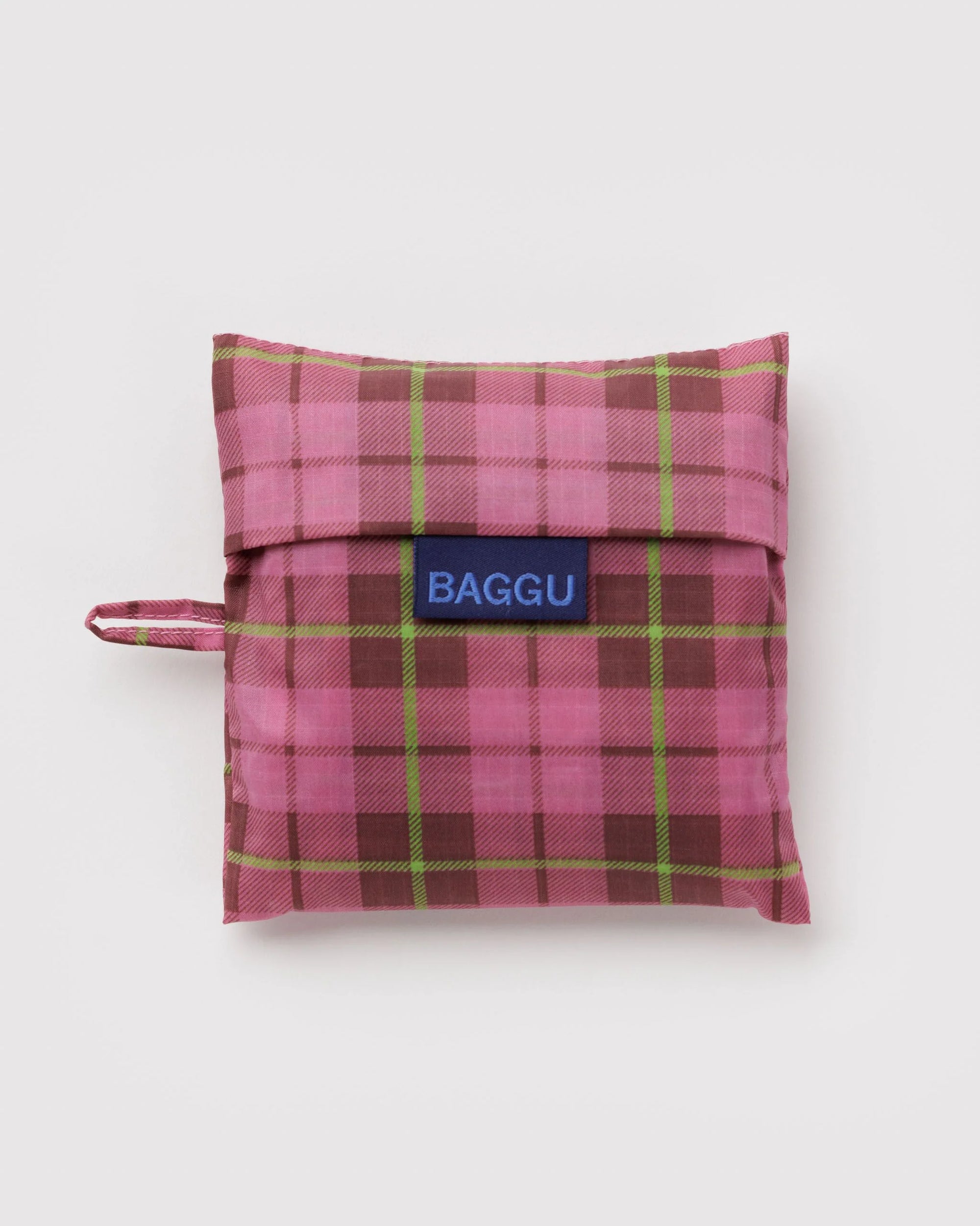 Standard Baggu, Azalea Pink Tartan