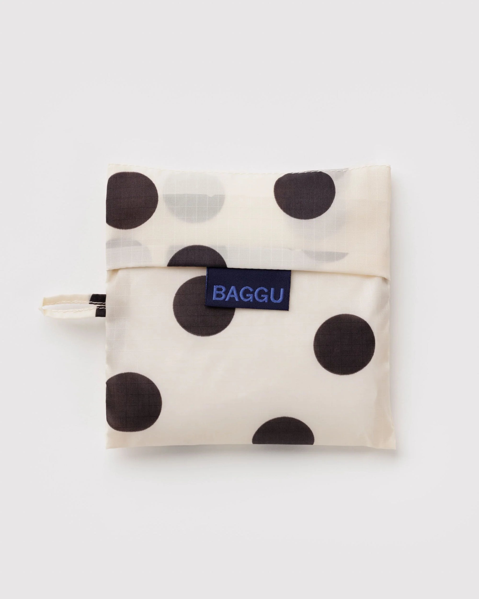 Standard Baggu, Cream and Black Polka Dot