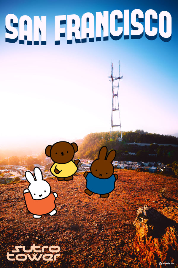 SF Miffy Postcard, Miffy & Friends Sutro Tower