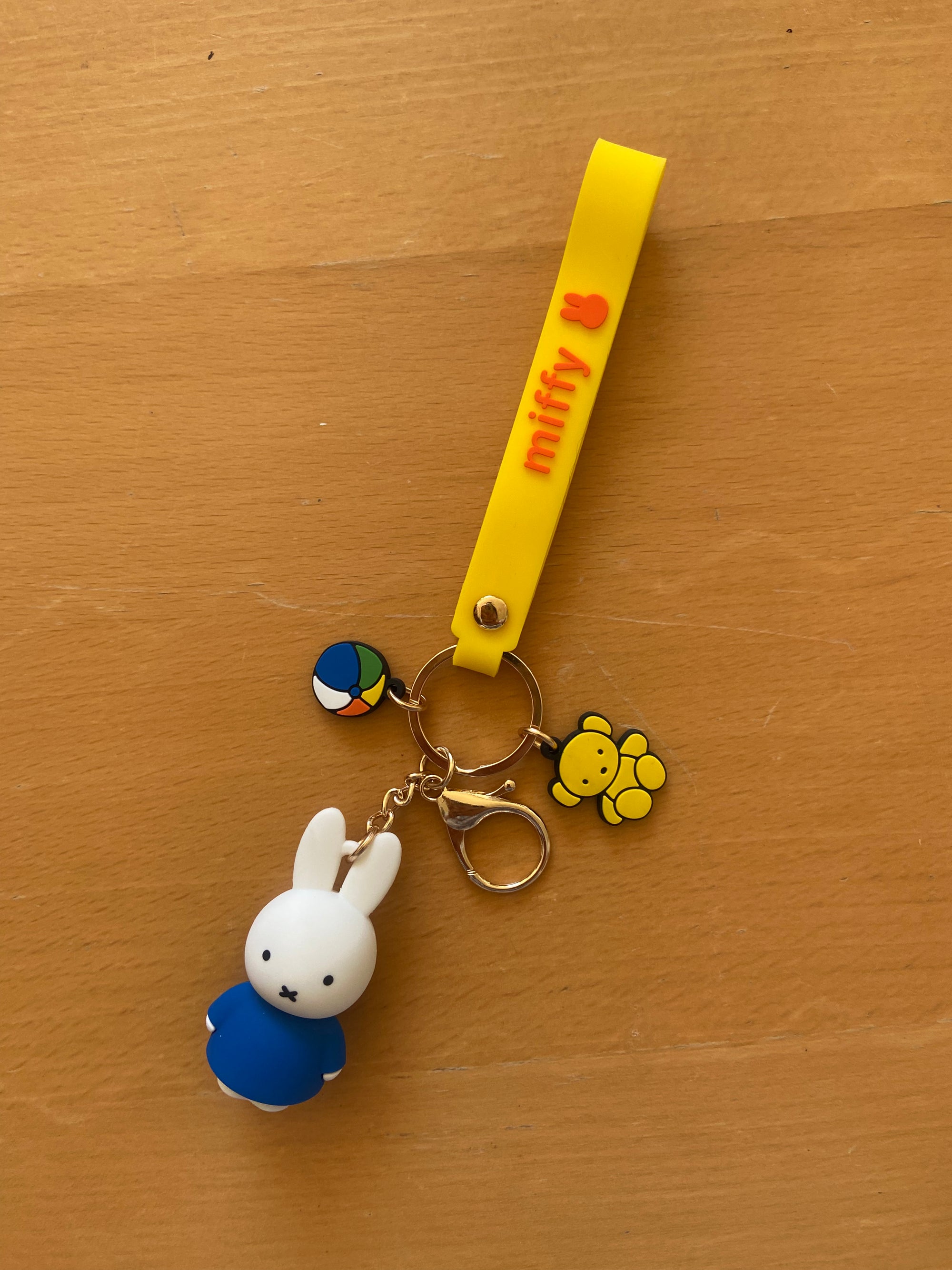 Miffy Rubber Keychain with Lanyard