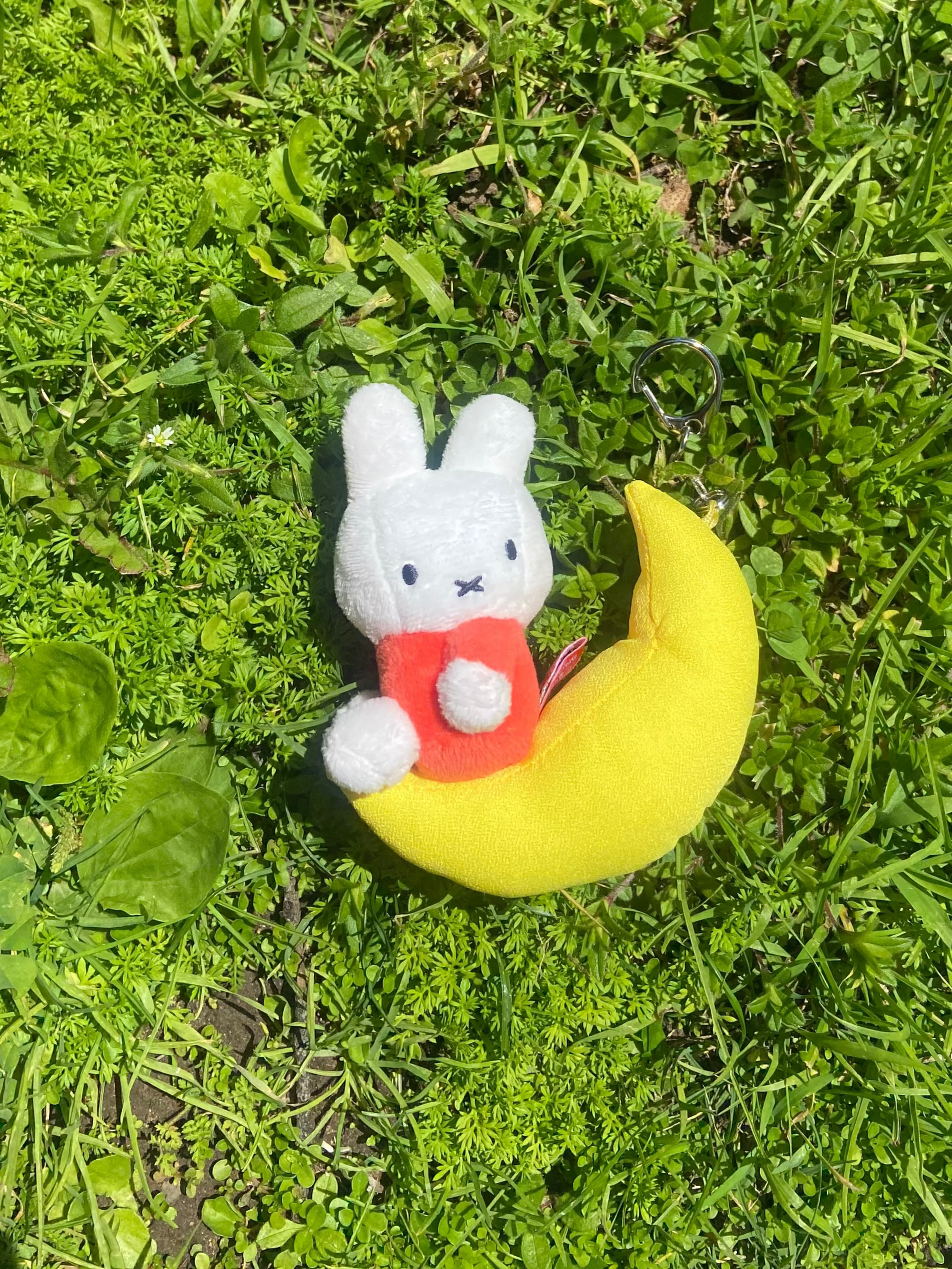 Miffy on Moon Plush Keychain
