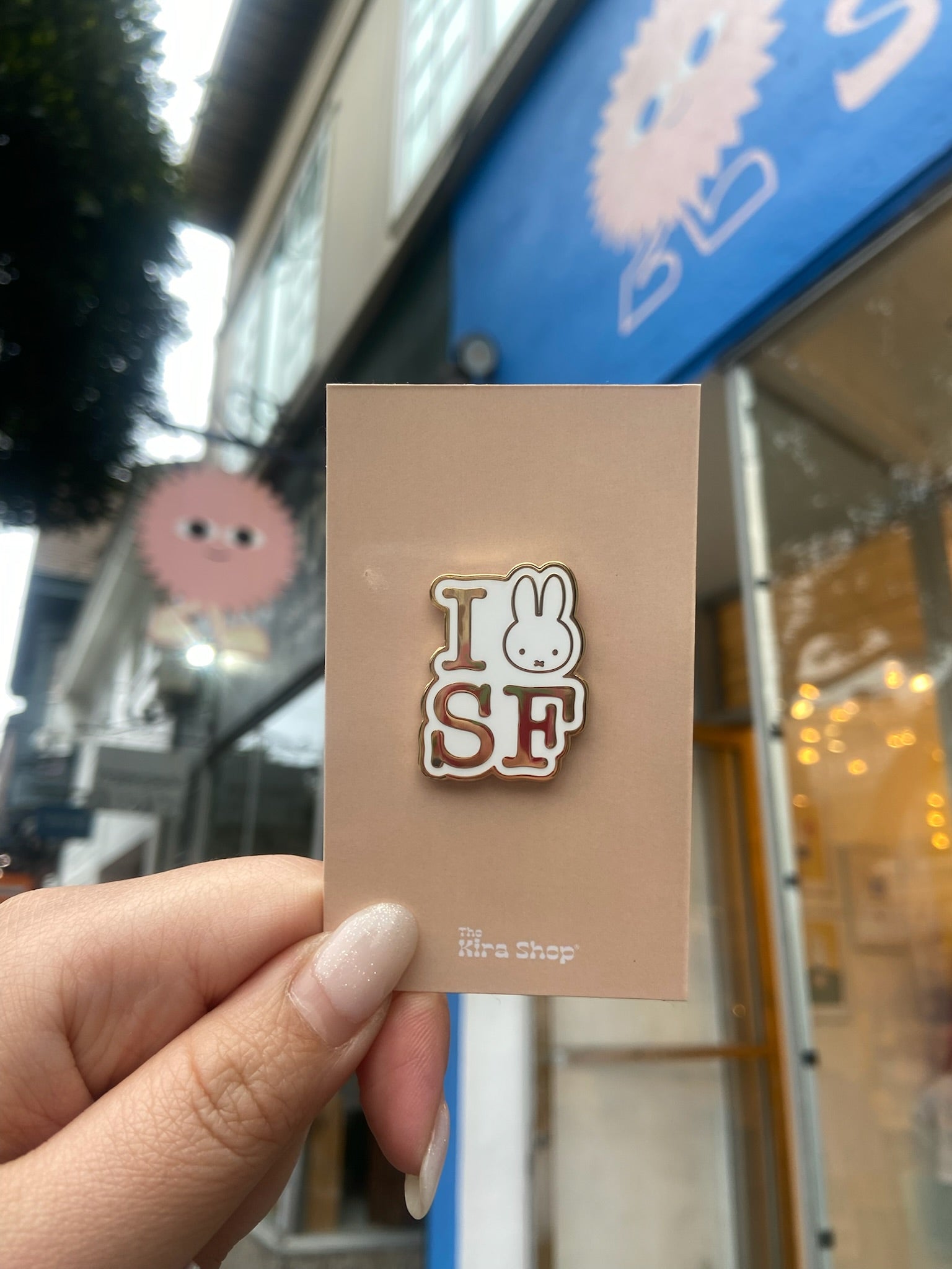 I Miffy SF Enamel Pin, Gold