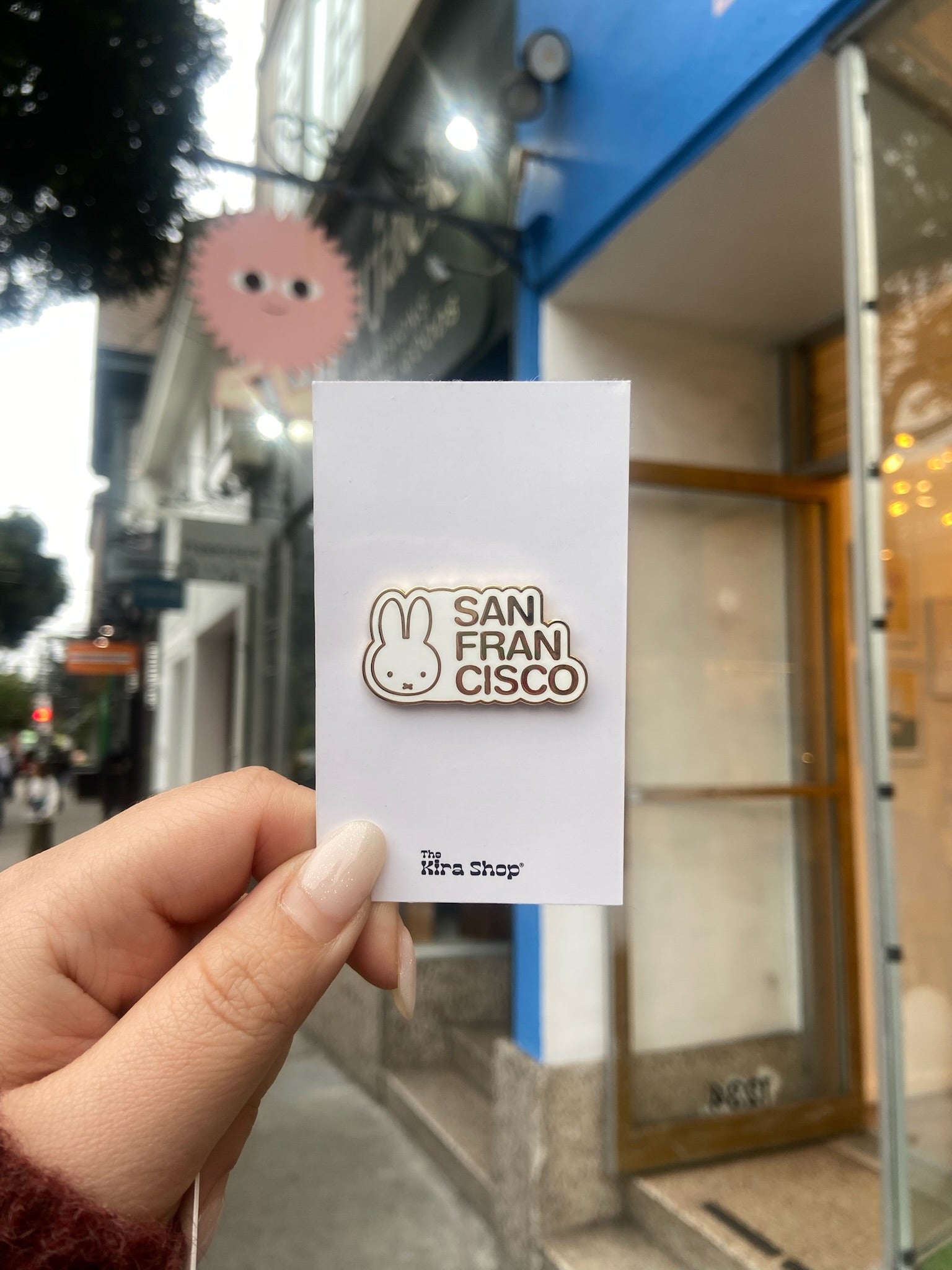 San Francisco Miffy Enamel Pin, Gold