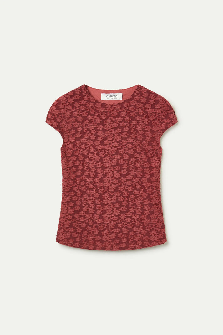 Brown Lace Tee