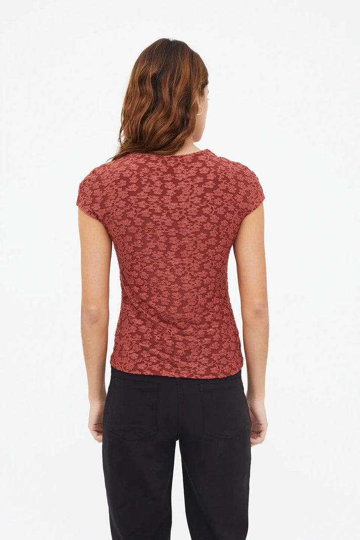 Brown Lace Tee
