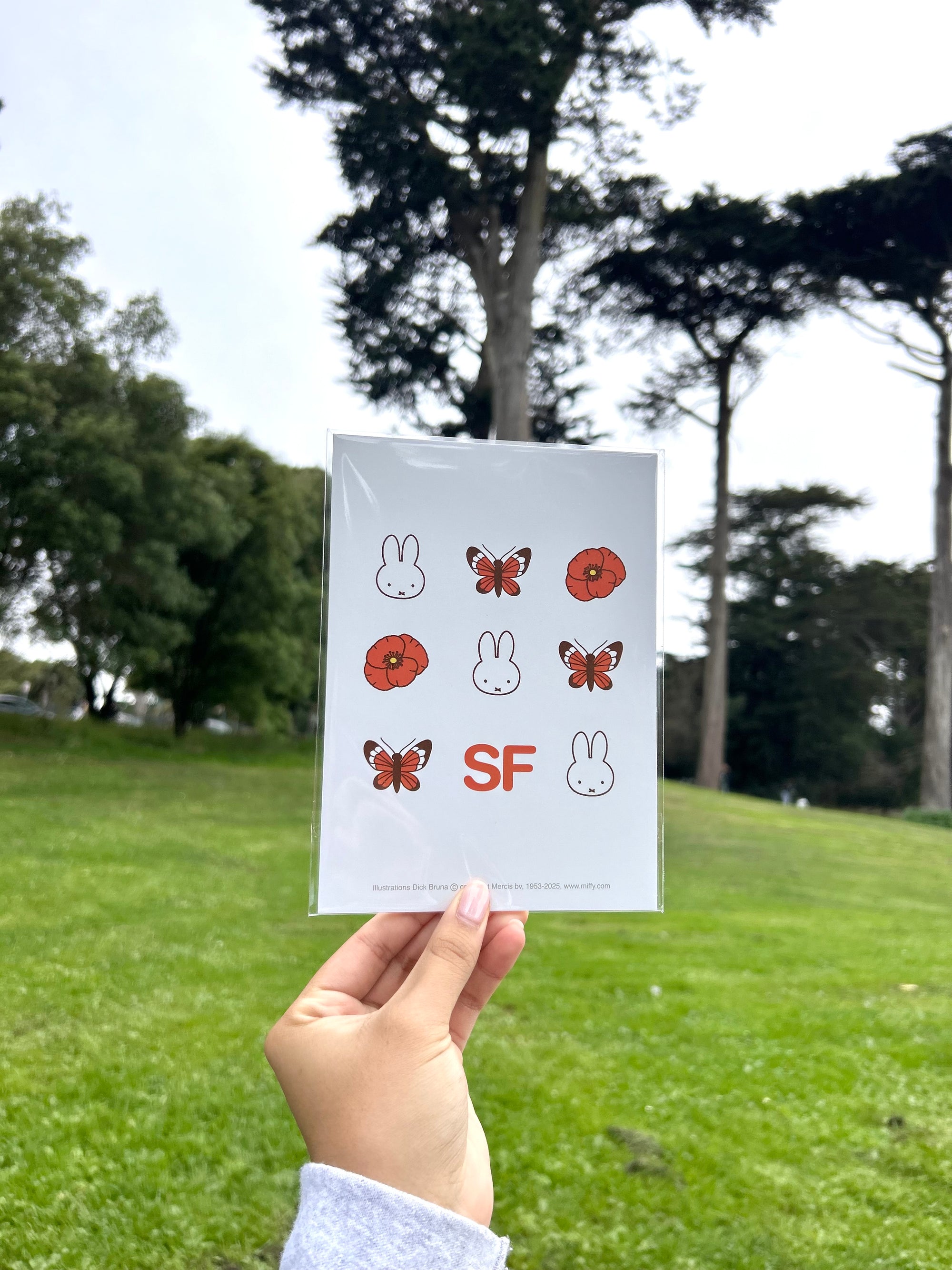Miffy SF Art Print, Poppy & Butterfly, 5 x 7