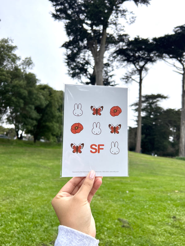 Miffy SF Art Print, Poppy & Butterfly, 5 x 7