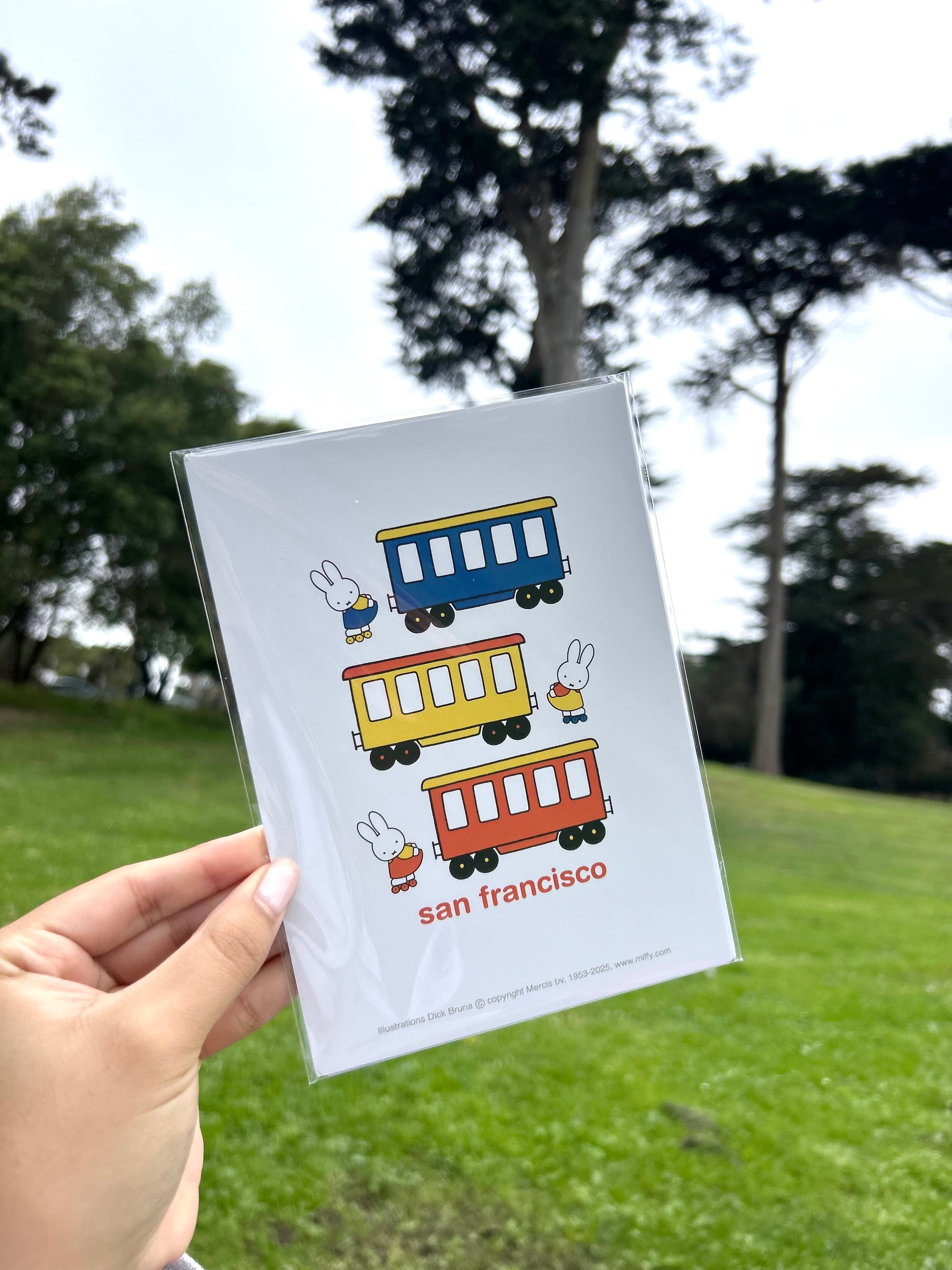 Miffy SF Art Print, Trolley, 5 x 7