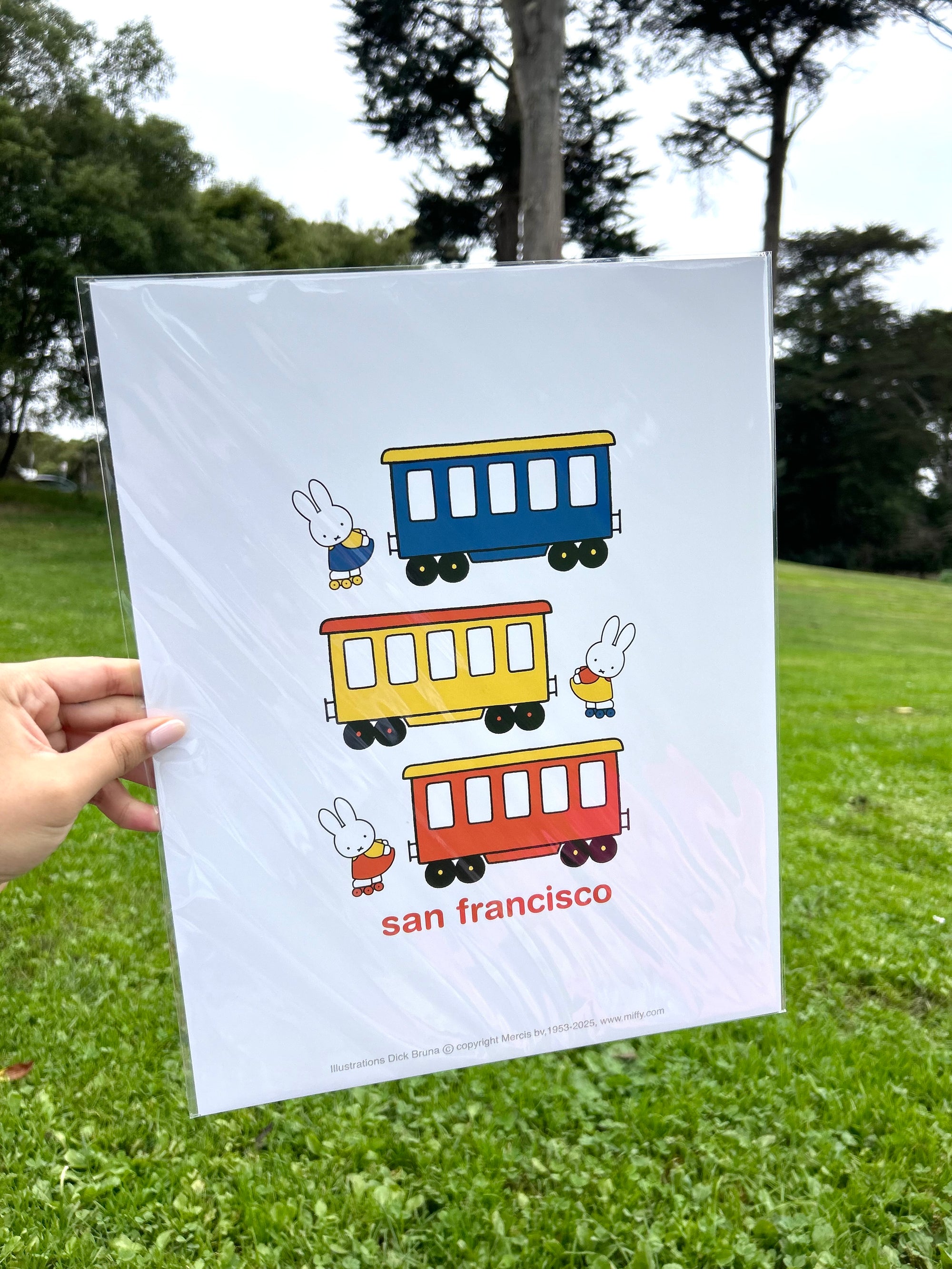 Miffy SF Art Print, Trolley, 11 x 17