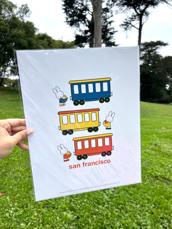 Miffy SF Art Print, Trolley, 11 x 17