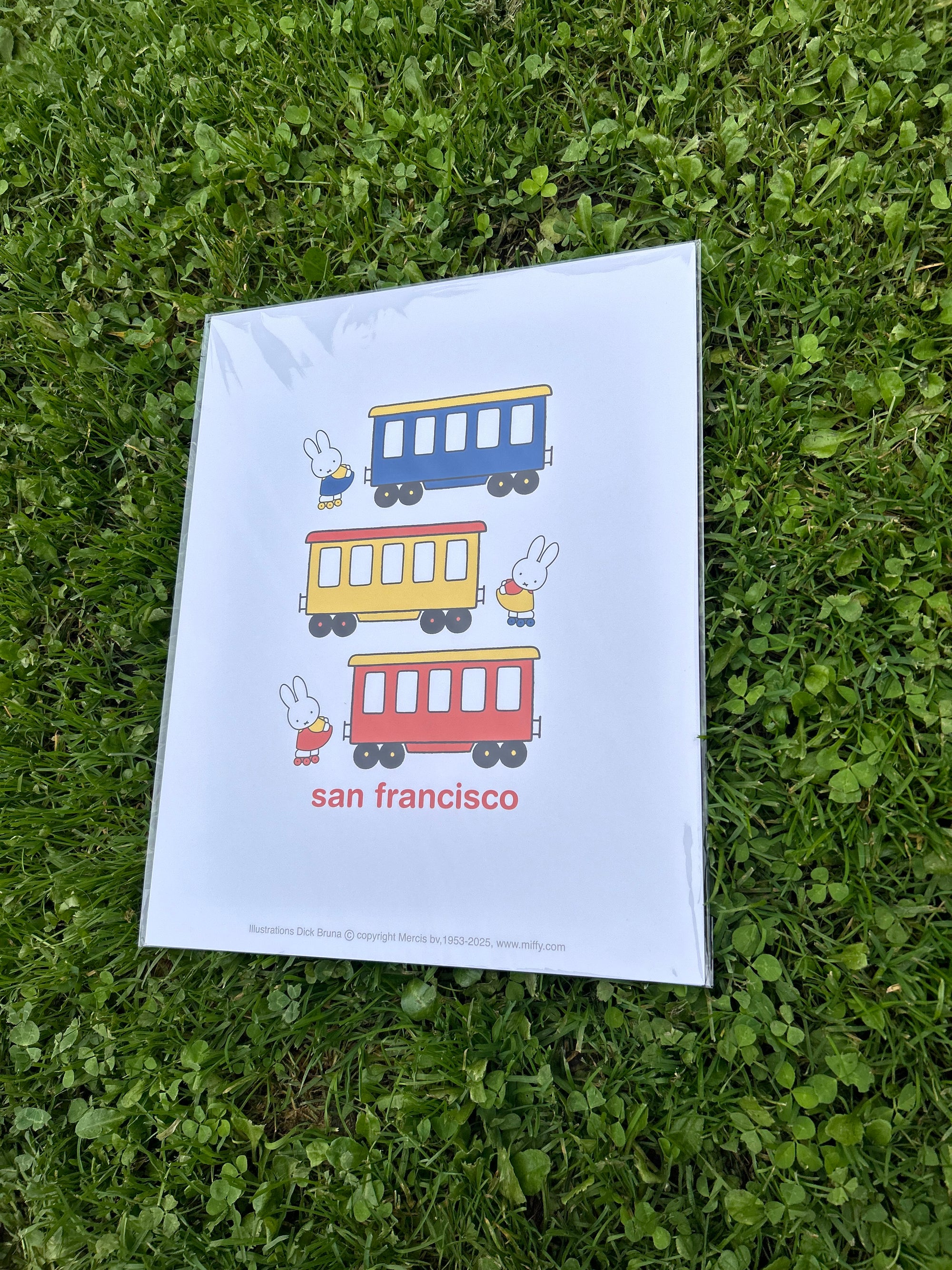 Miffy SF Art Print, Trolley, 11 x 17