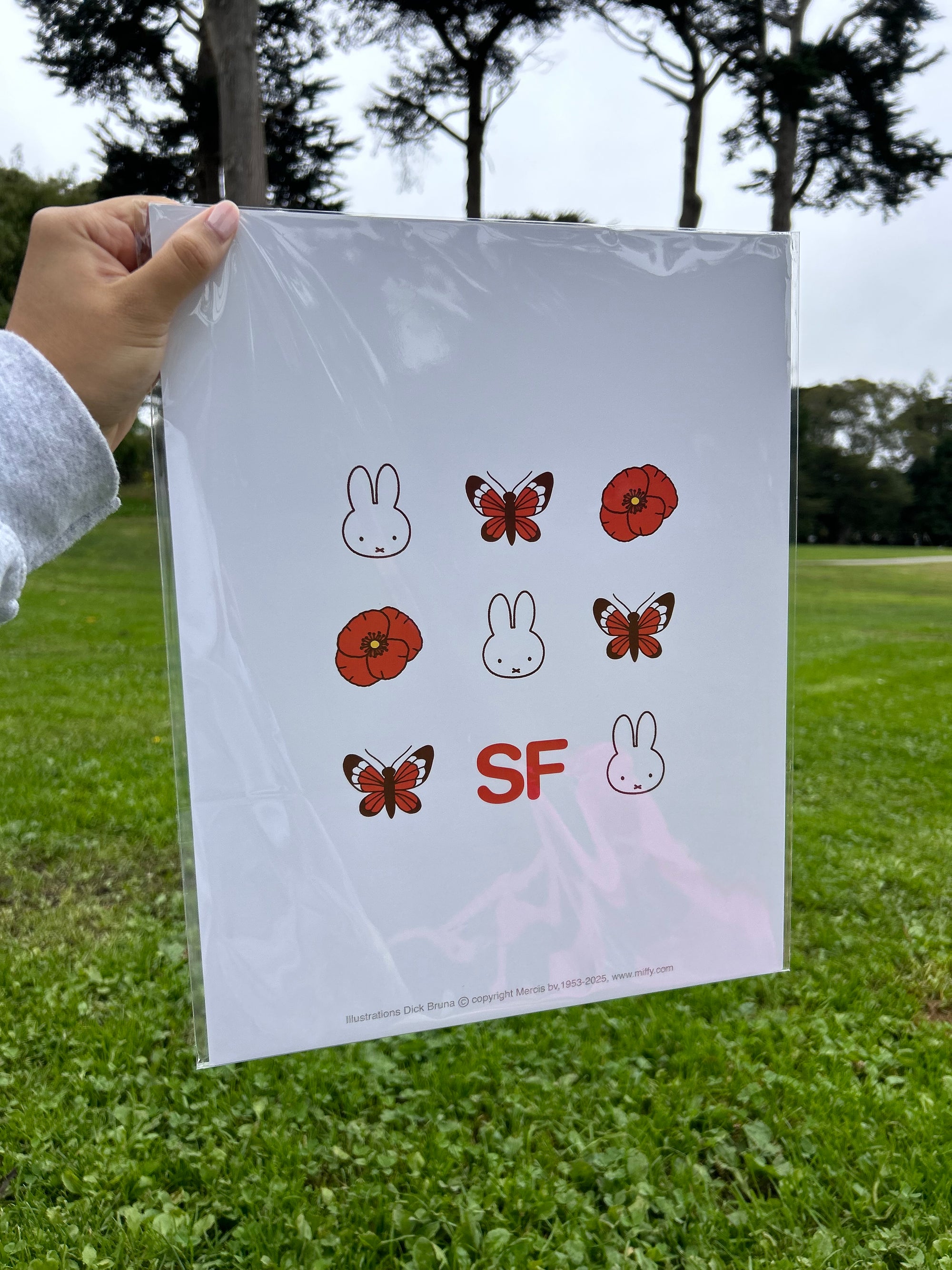 Miffy SF Art Print, Poppy & Butterfly, 11 x 17