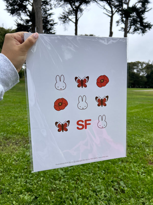 Miffy SF Art Print, Poppy & Butterfly, 11 x 17