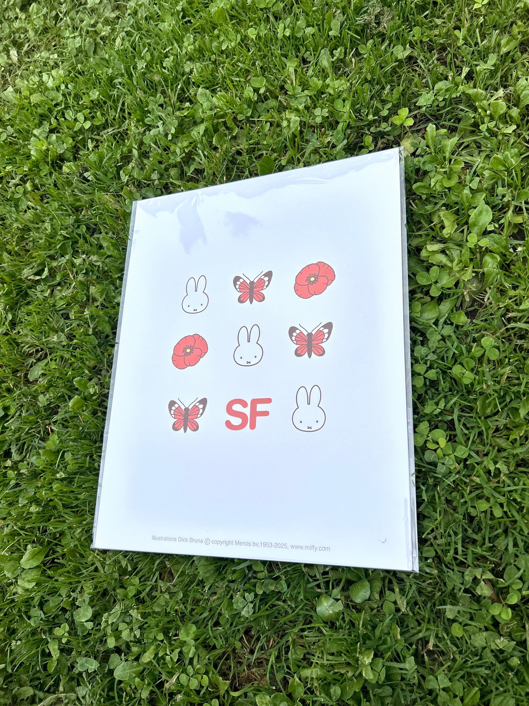 Miffy SF Art Print, Poppy & Butterfly, 11 x 17