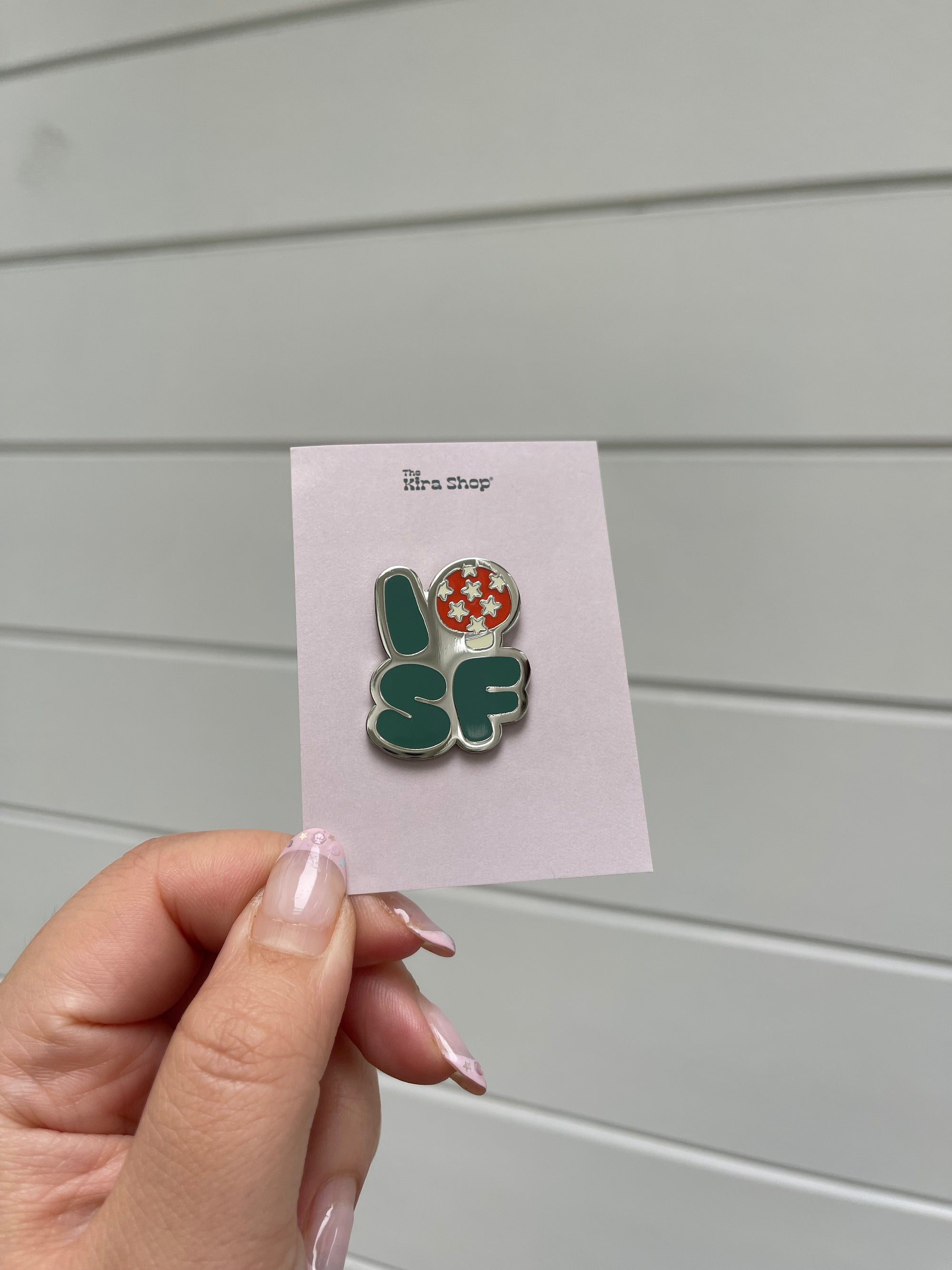 I Mushroom SF Enamel Pin