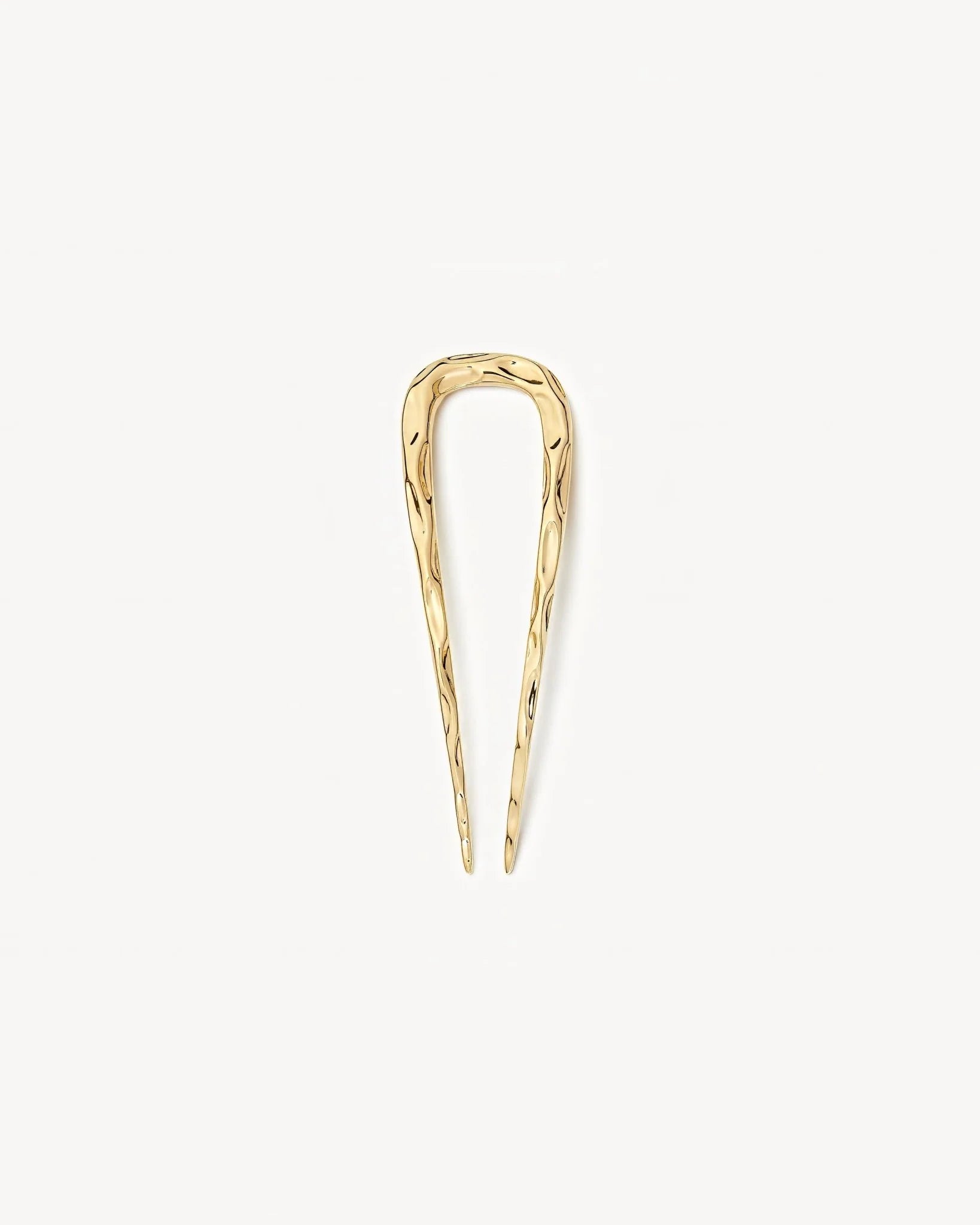 Petite Wavy French Hair Pin, Gold
