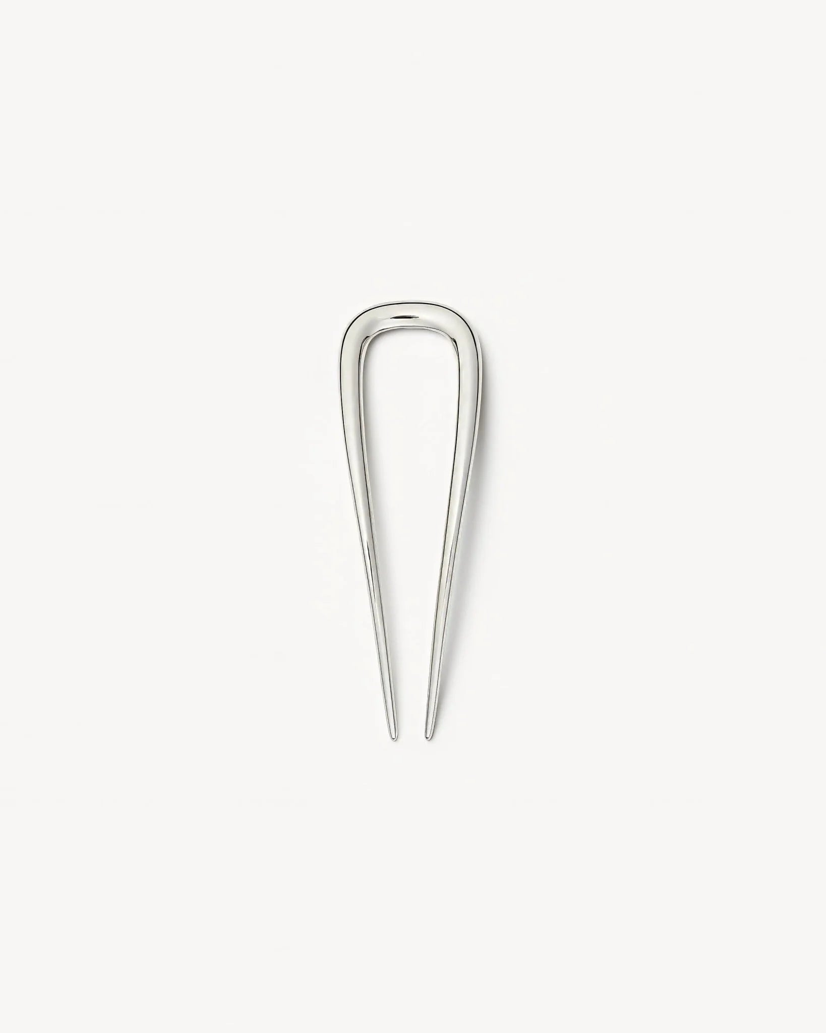 Petite Oval French Hair Pin, Silver