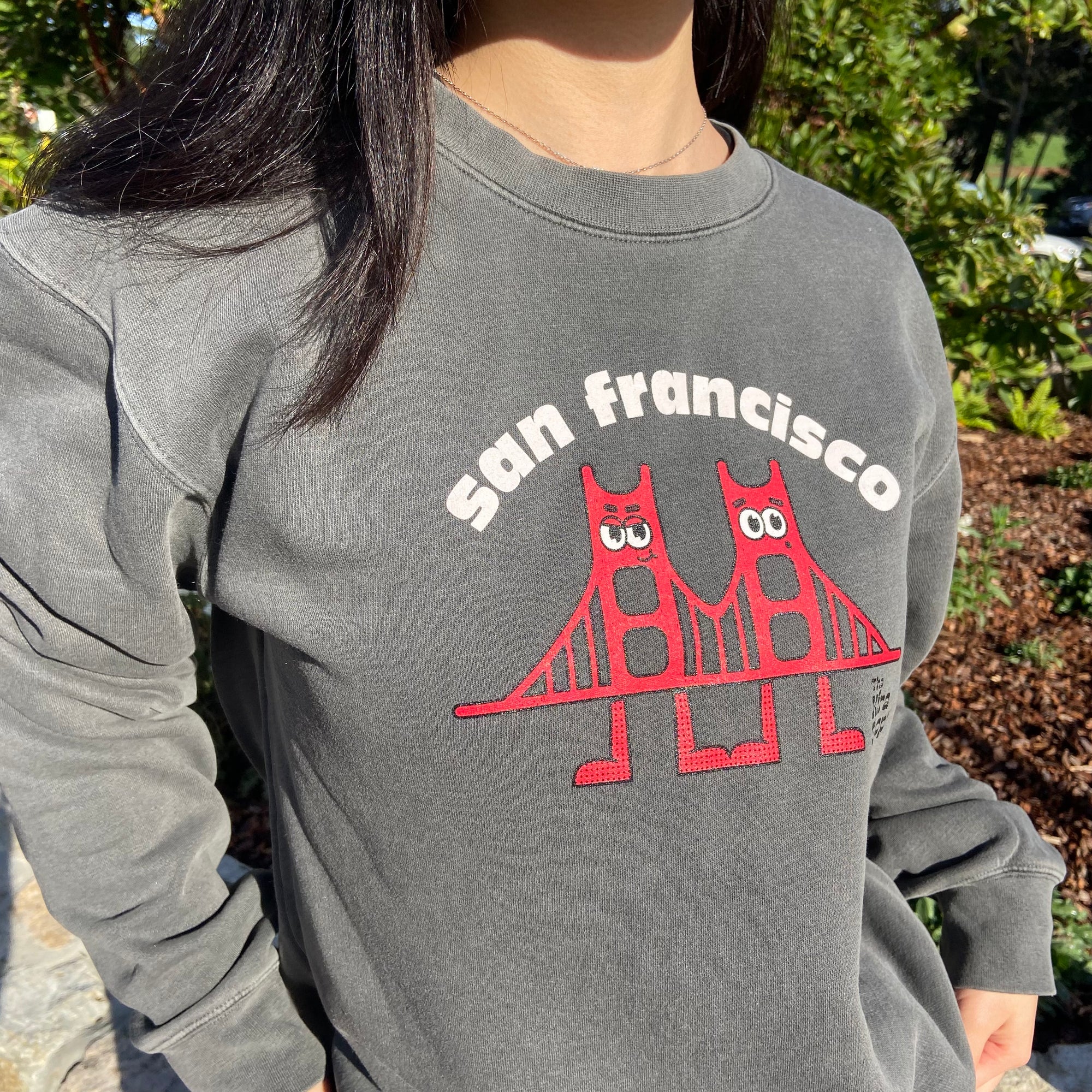 Golden Gate Bridge Crewneck, Black