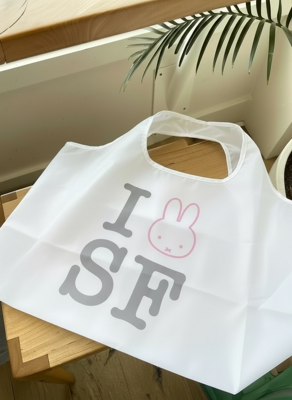 Miffy SF Reusable Tote, I Miffy SF Graphic, White