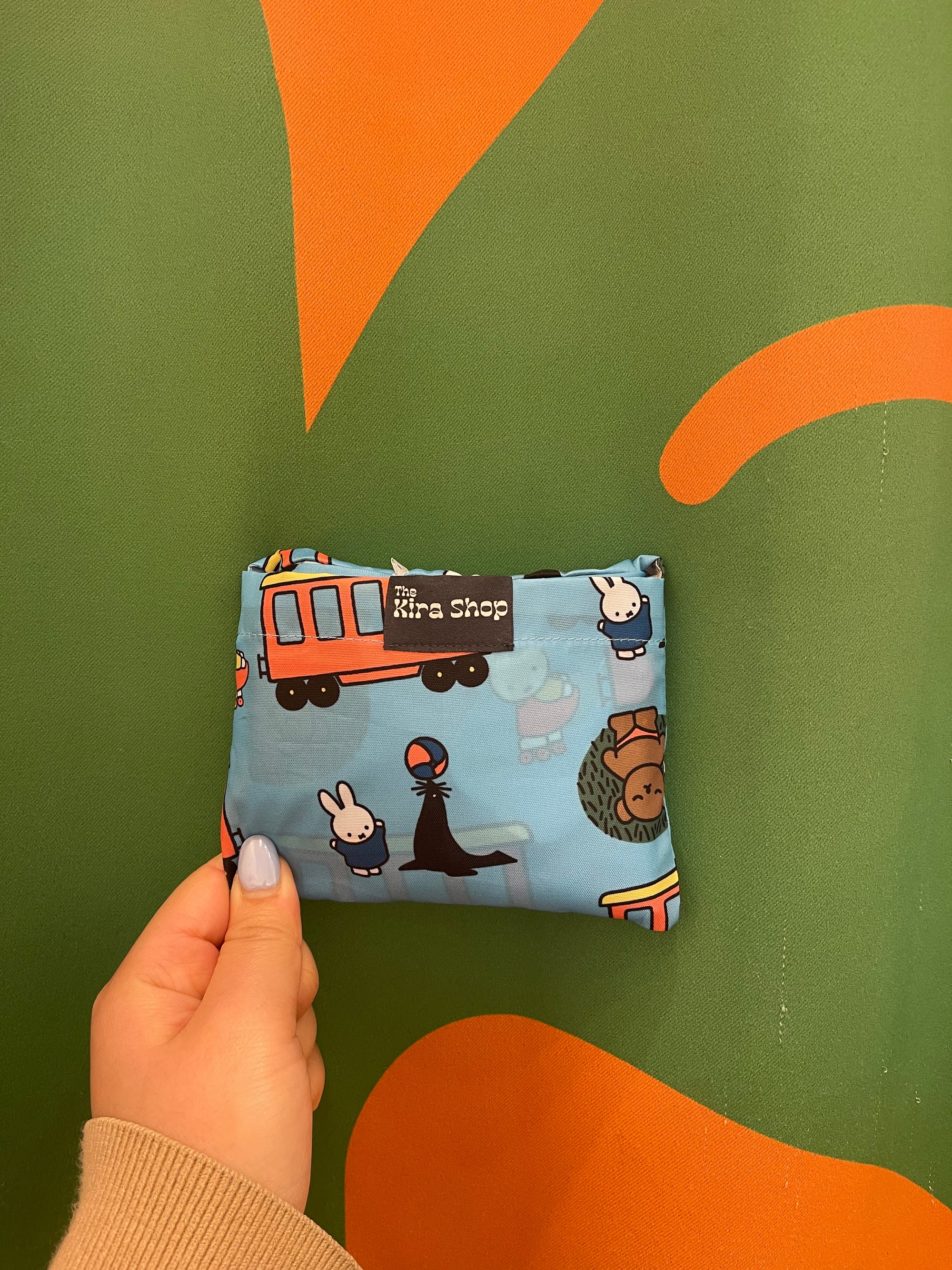 Miffy SF Reusable Tote, Icons Pattern, Light Blue