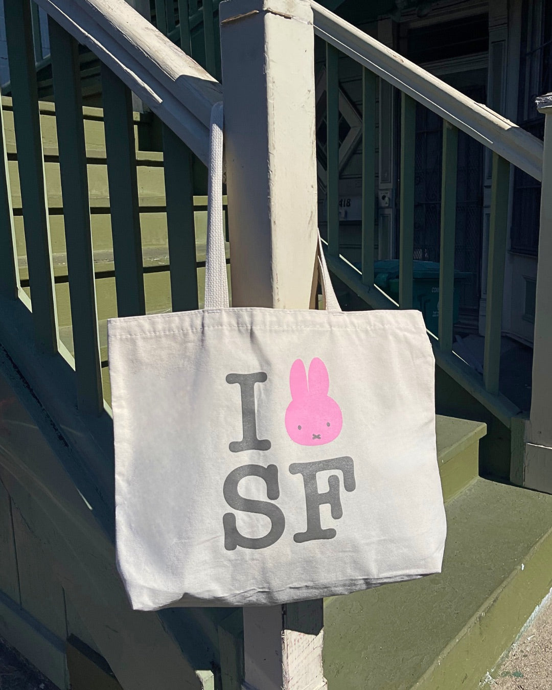 I Miffy SF Tote, Natural & Pink