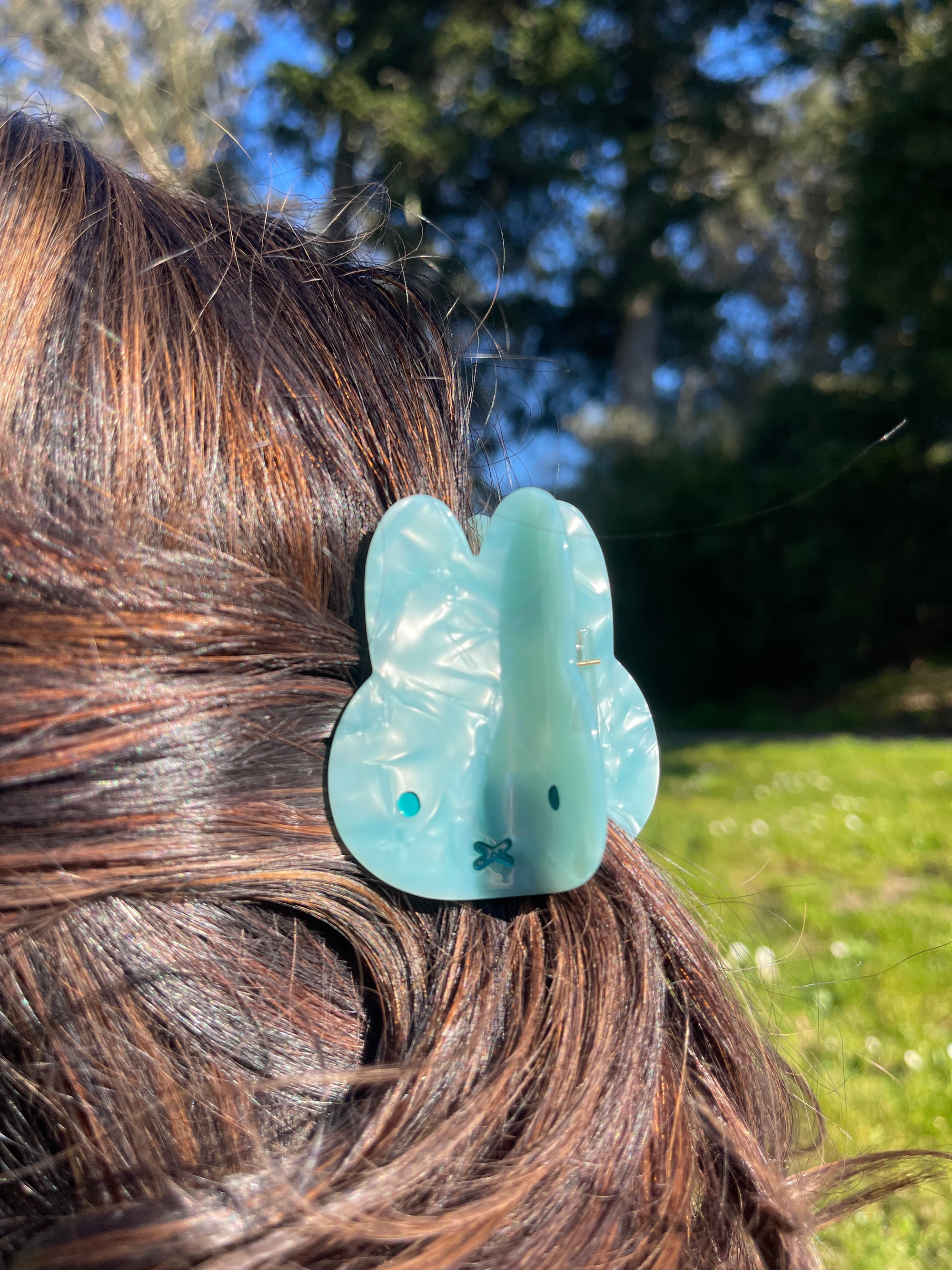 Miffy Pearlized Hair Claw, Classic, Seafoam