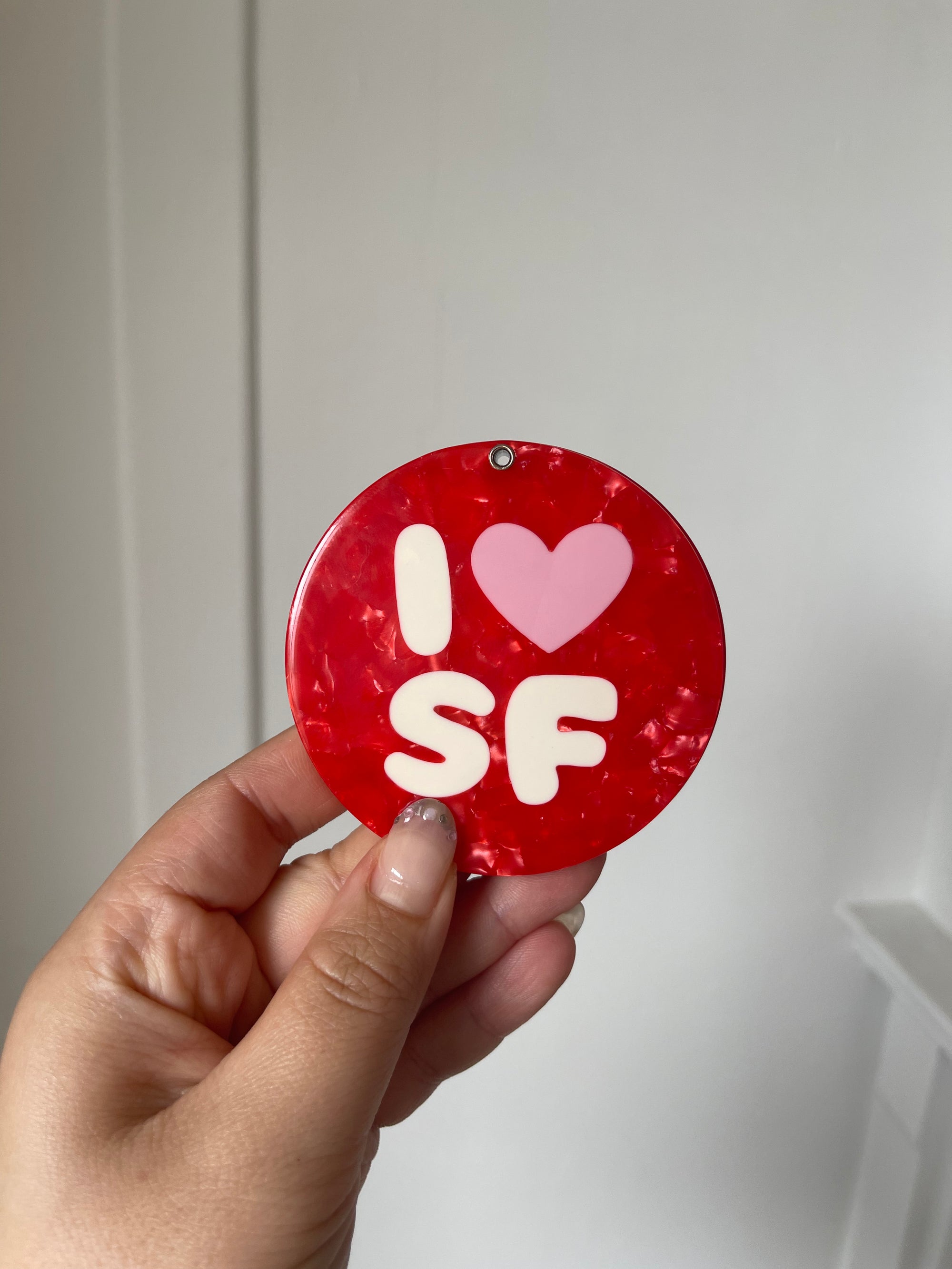 I Heart SF Pocket Mirror