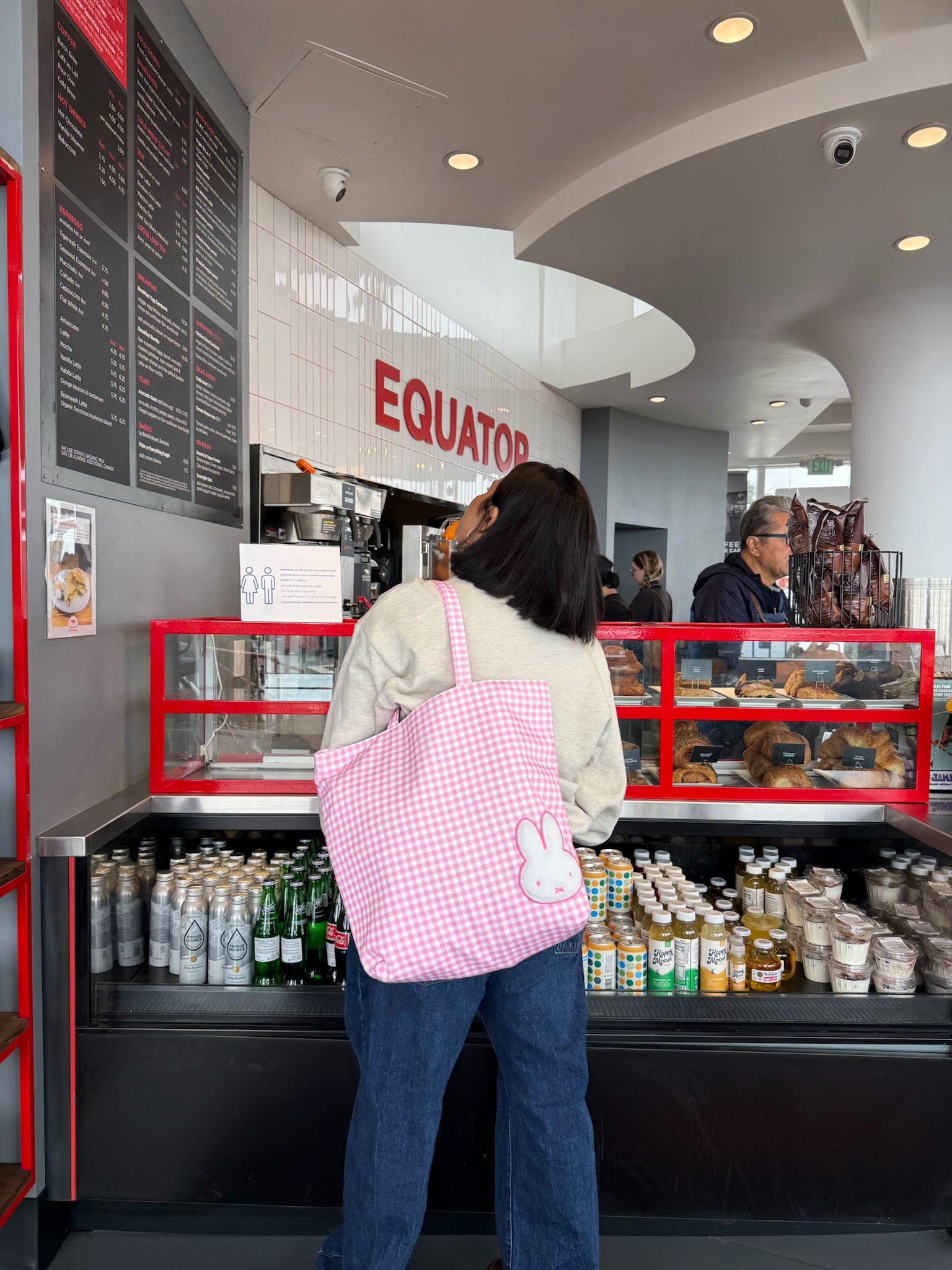 Miffy Pink Gingham Tote, Large