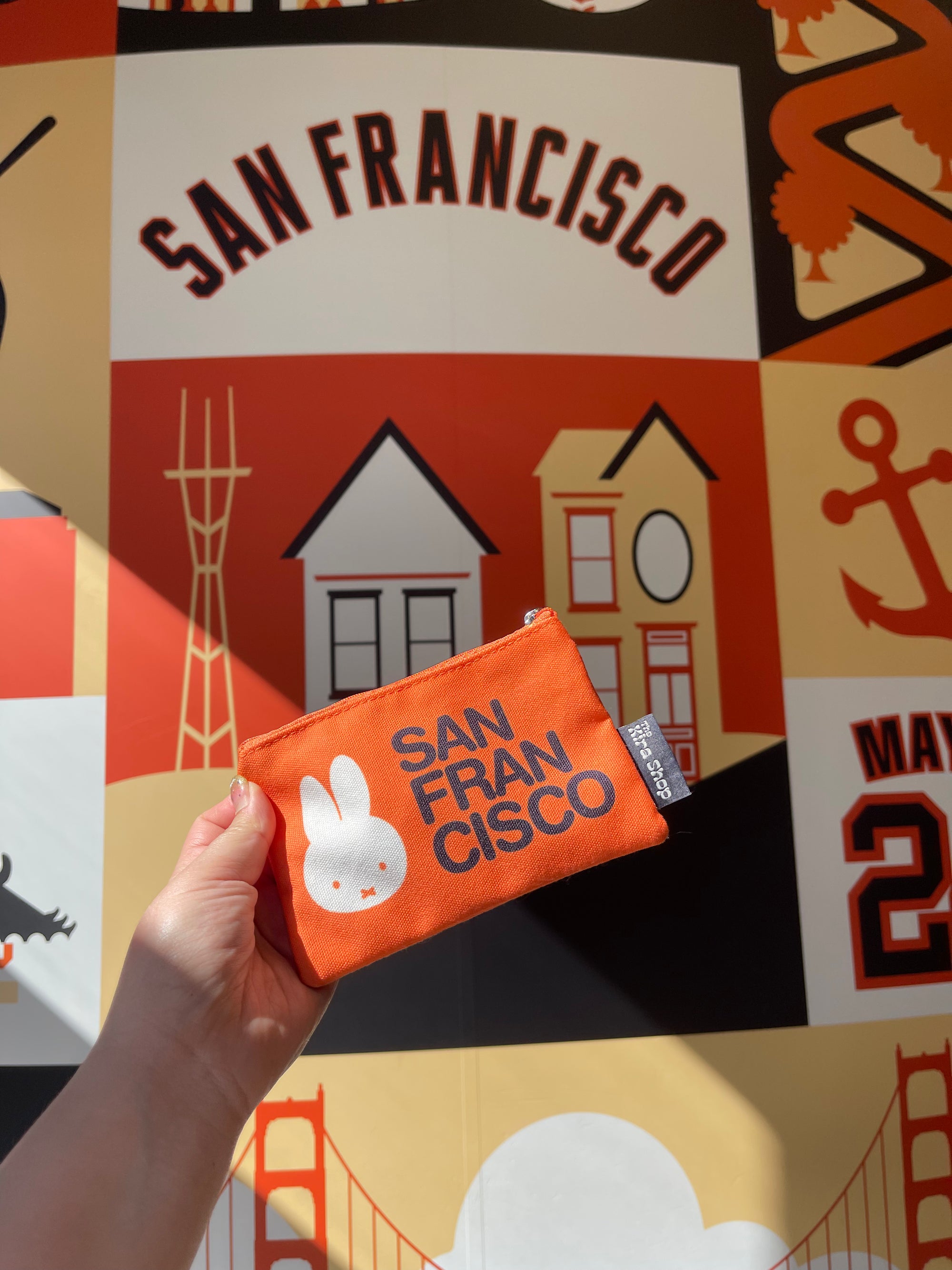 Miffy SF Zip Pouch, San Francisco Orange