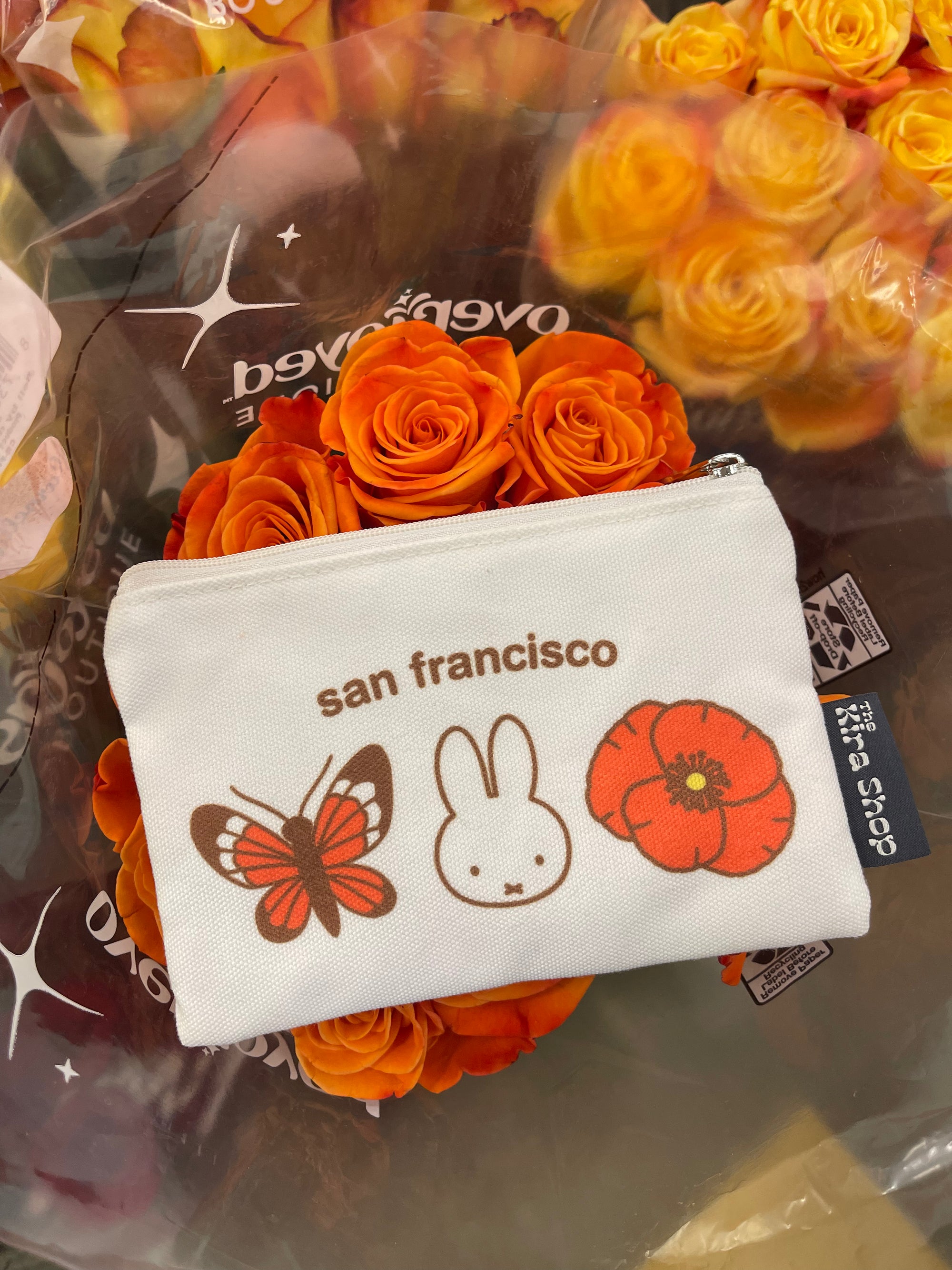 Miffy SF Zip Pouch, Poppy Butterfly