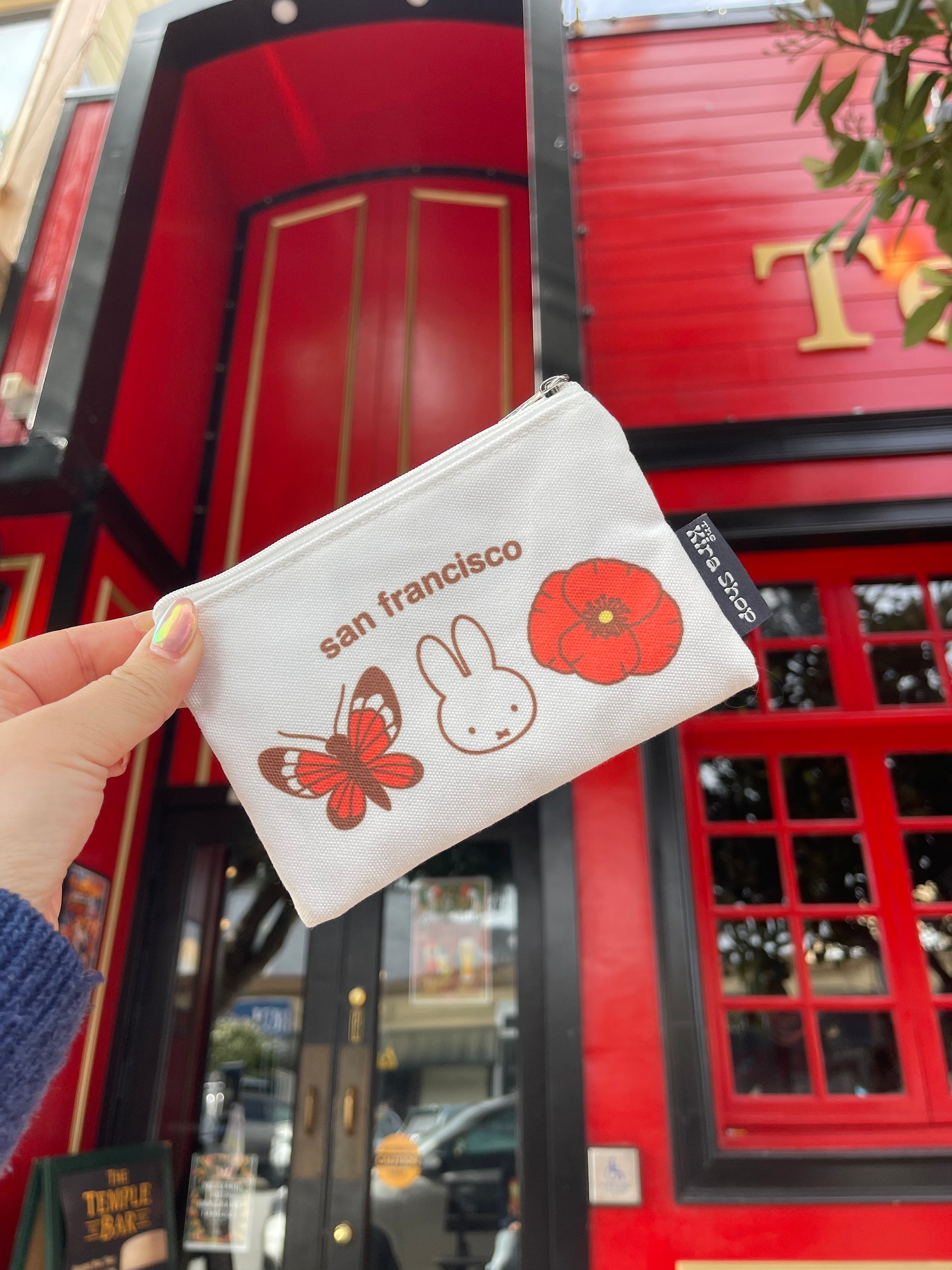 Miffy SF Zip Pouch, Poppy Butterfly