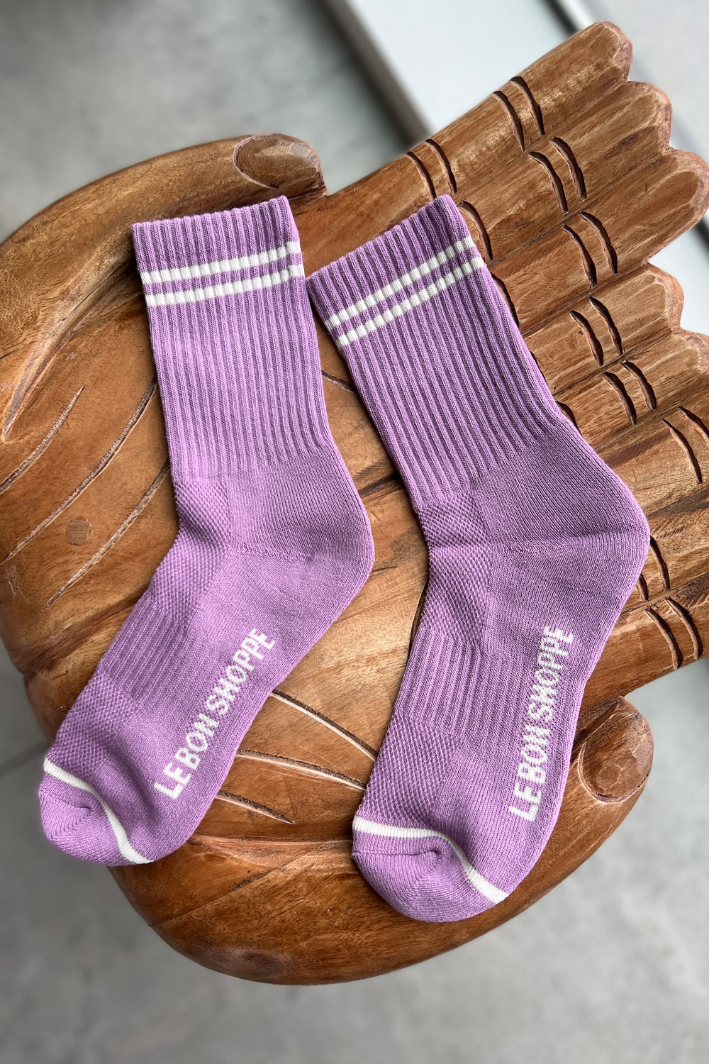 Boyfriend Socks, Grape