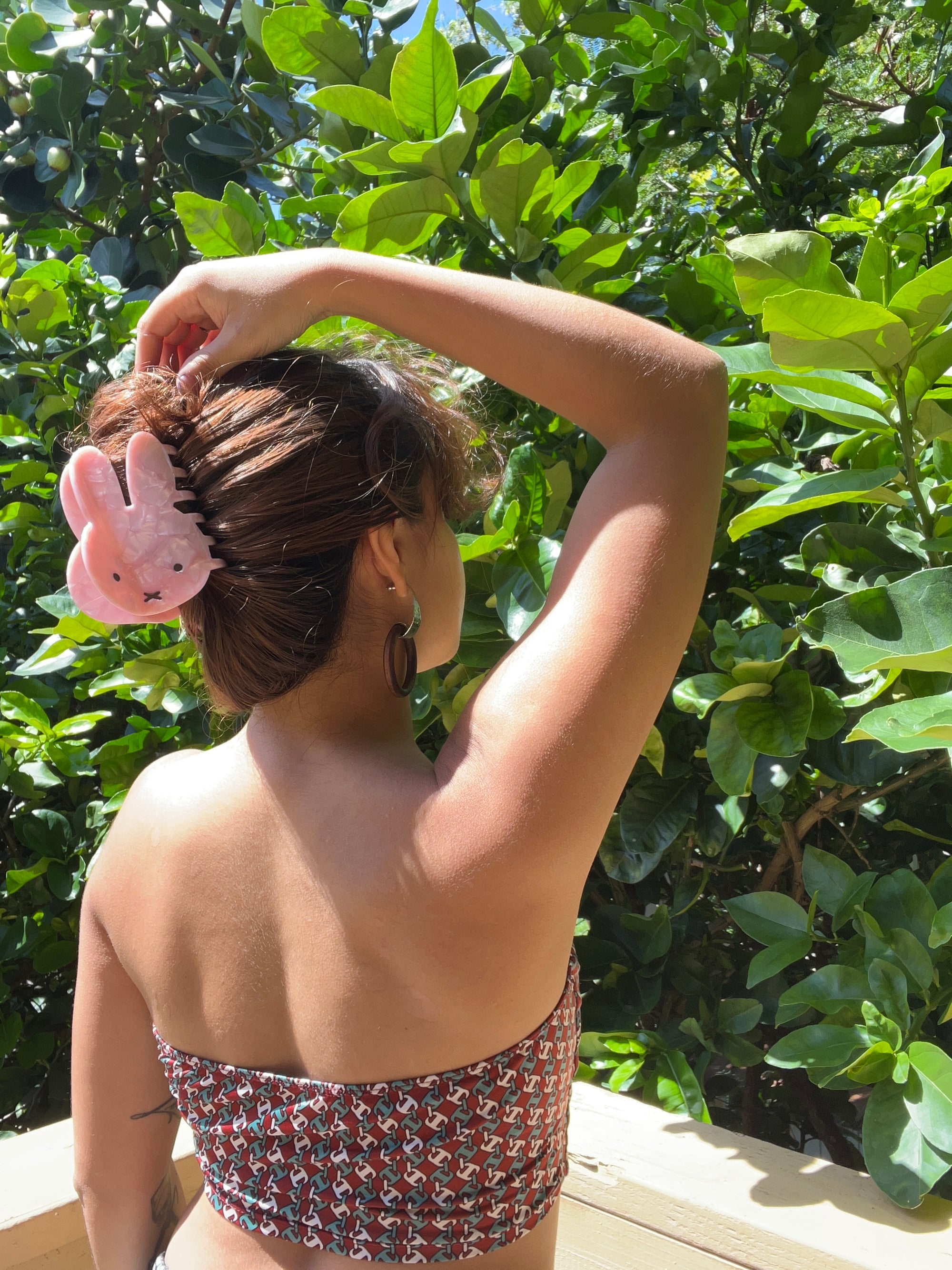 Miffy Pearlized Hair Claw, XL, Pink